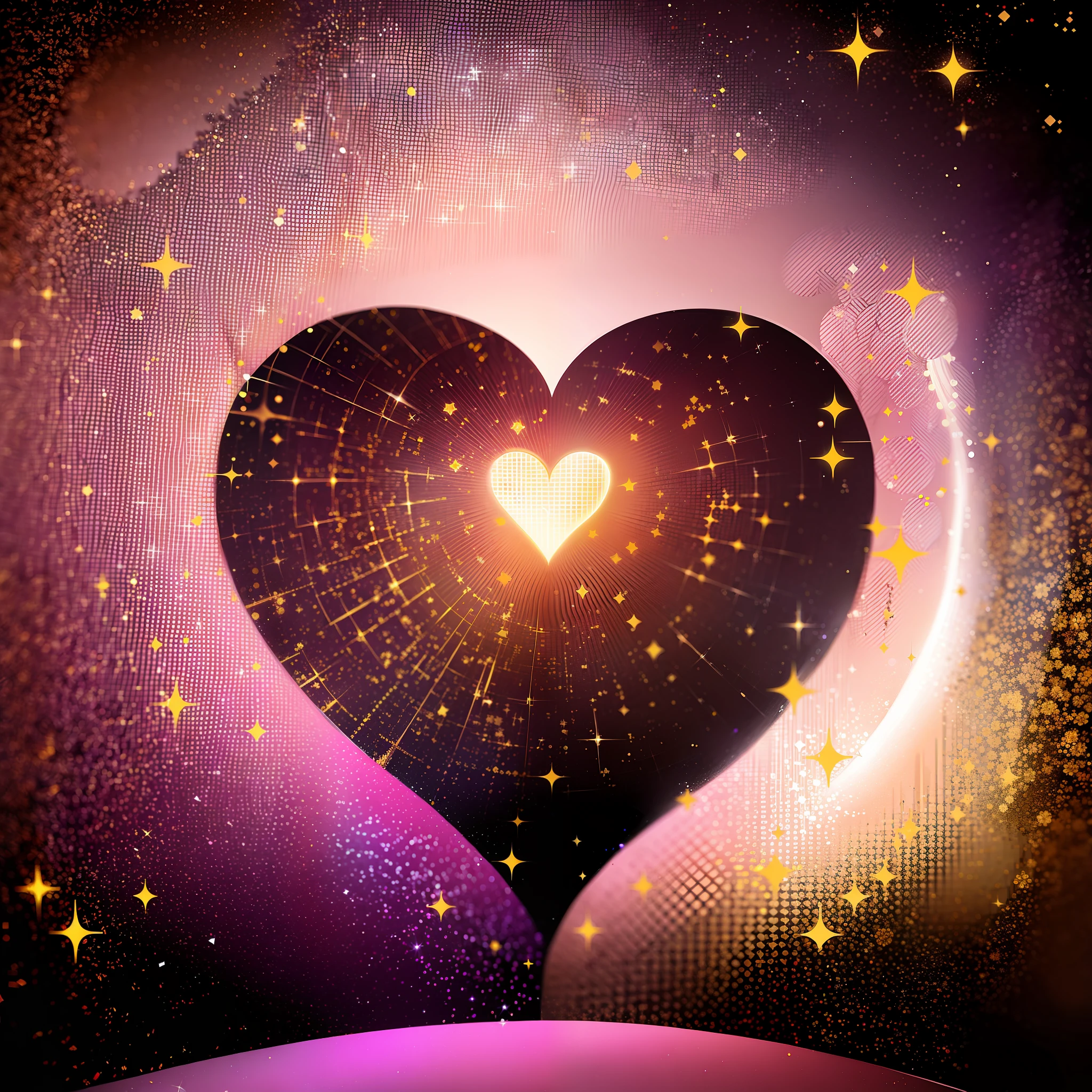 heart, glitter, love, light, kaleidoscope, sparkling, bright background, highest image quality