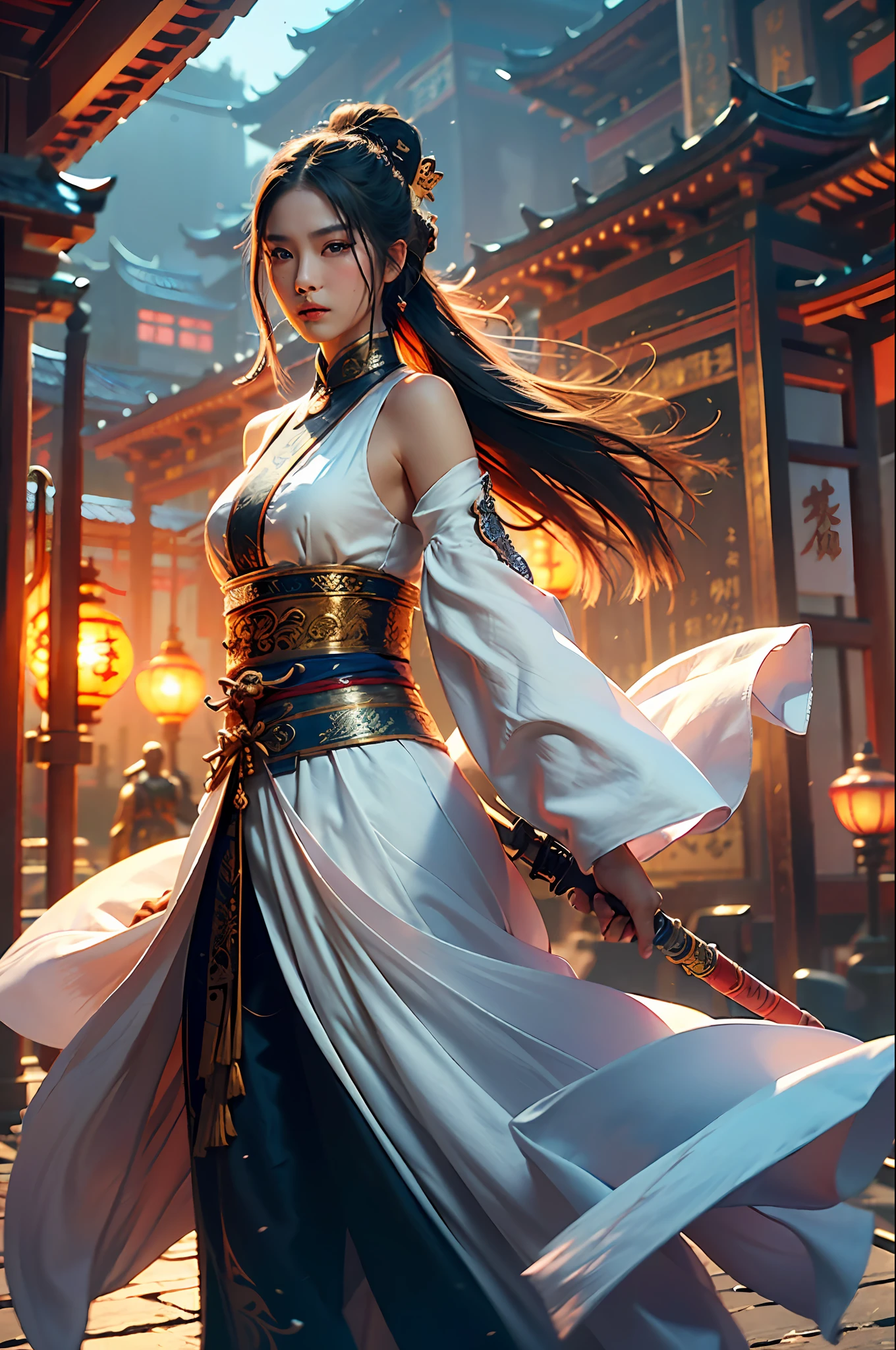 Best Quality, Masterpiece, Ultra High Resolution, (Realistic: 1.4), Xiuxian, Weapon, Detail Face,
1 Girl, Solo, Weapon, (Magic Circle: 1.2), Xiuxian, Naked, Perfect Shoulders, Upper Body, Beautiful Girl, East Asian Architecture, Sheath, Building,