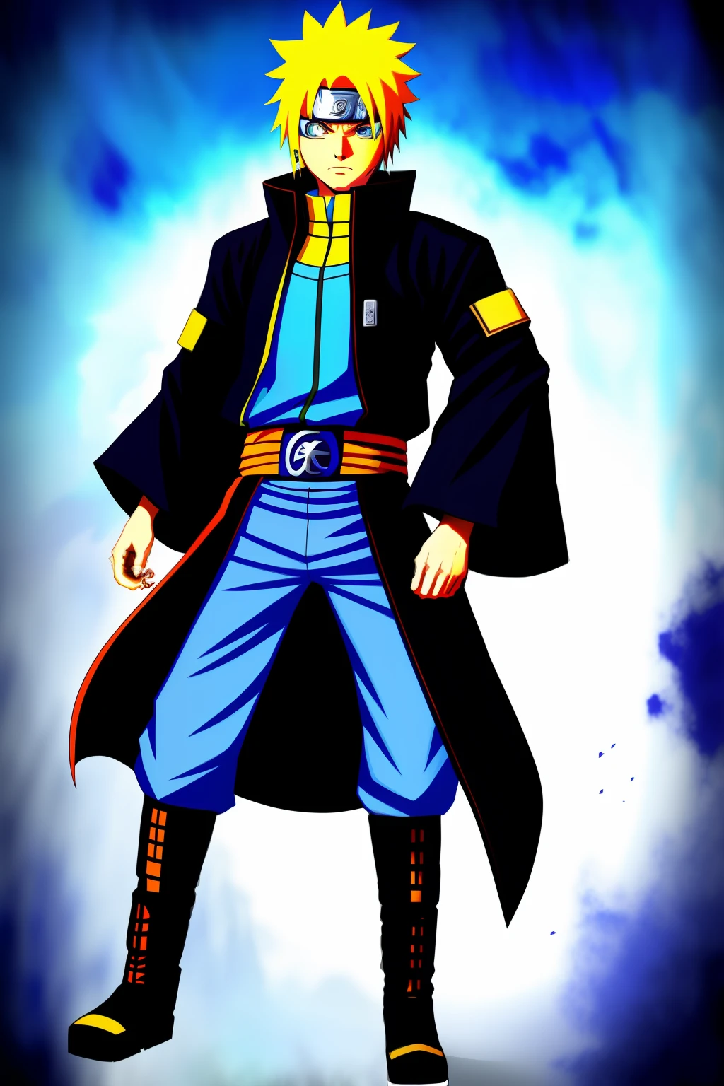 Guts(berseker), minato(naruto) mixed into one character