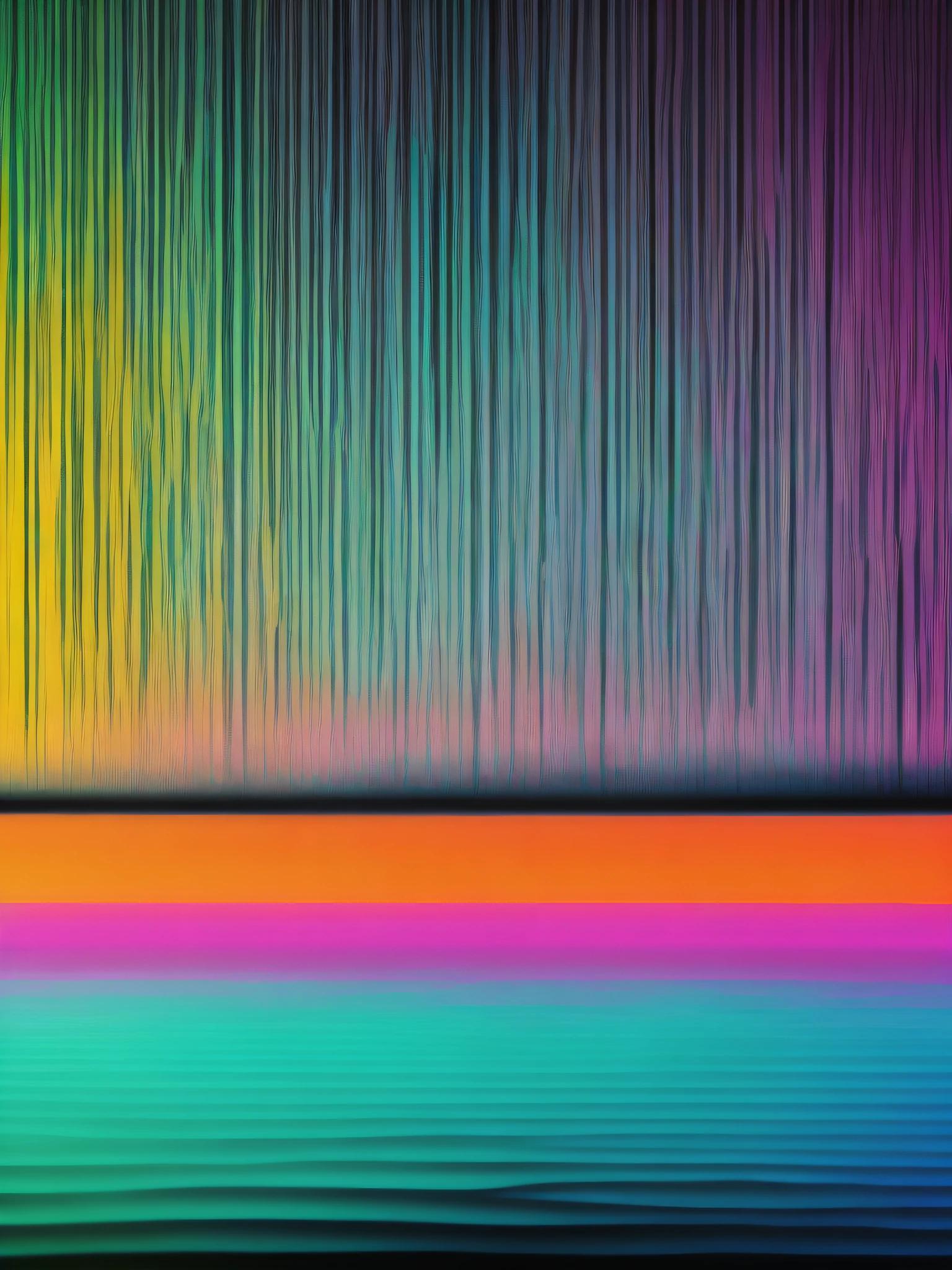 Techno gradient oil in water optical illusion, 80's fashion film photography, horizontal image, 1920x1080 scale