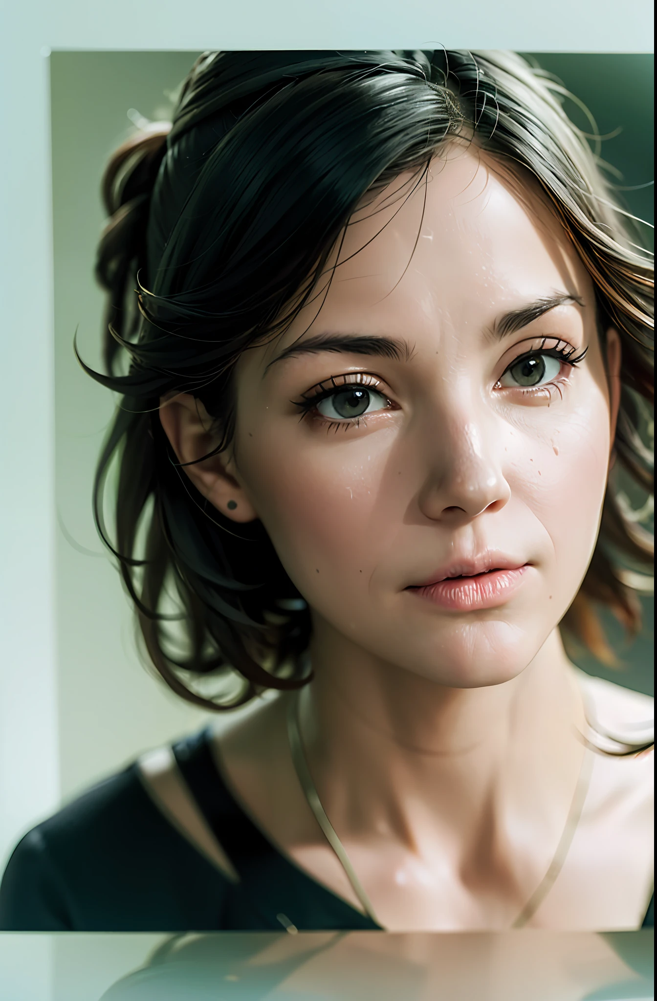 (high-resolution capture:1.1) Photographic portrait of a (woman), (rule of thirds composition:1.05),(shallow depth of field),(natural lighting), (striking clarity:1.1), (authentic expression).