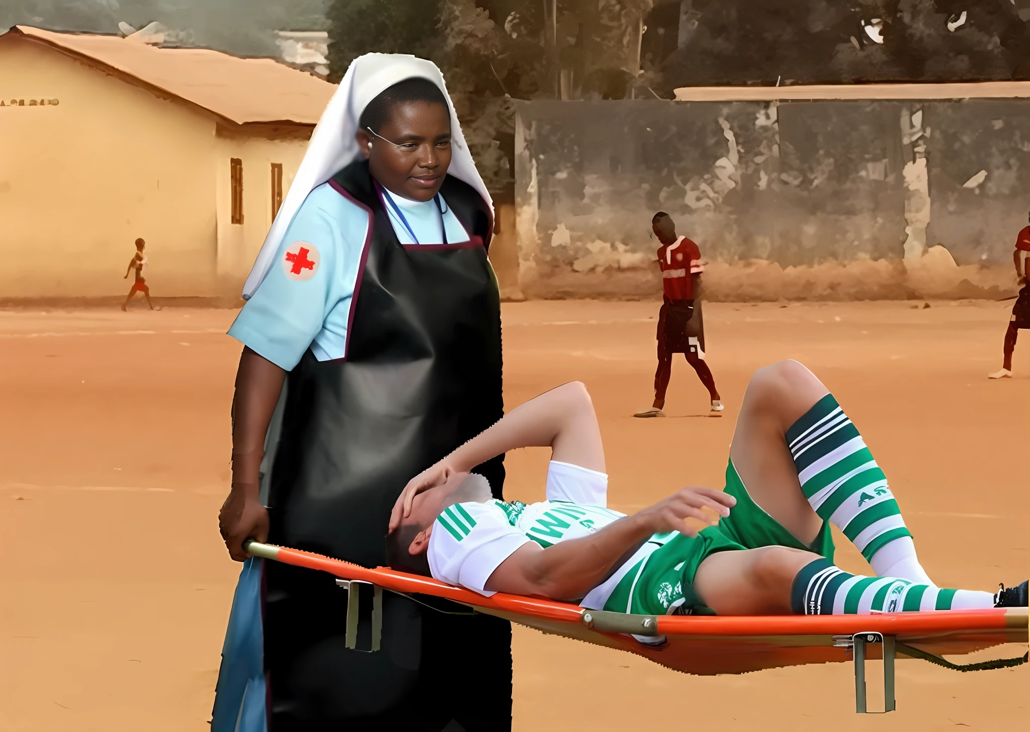 africa, women , sports, stretcher, rubber-apron, leather-apron, pvc-apron --auto --s2