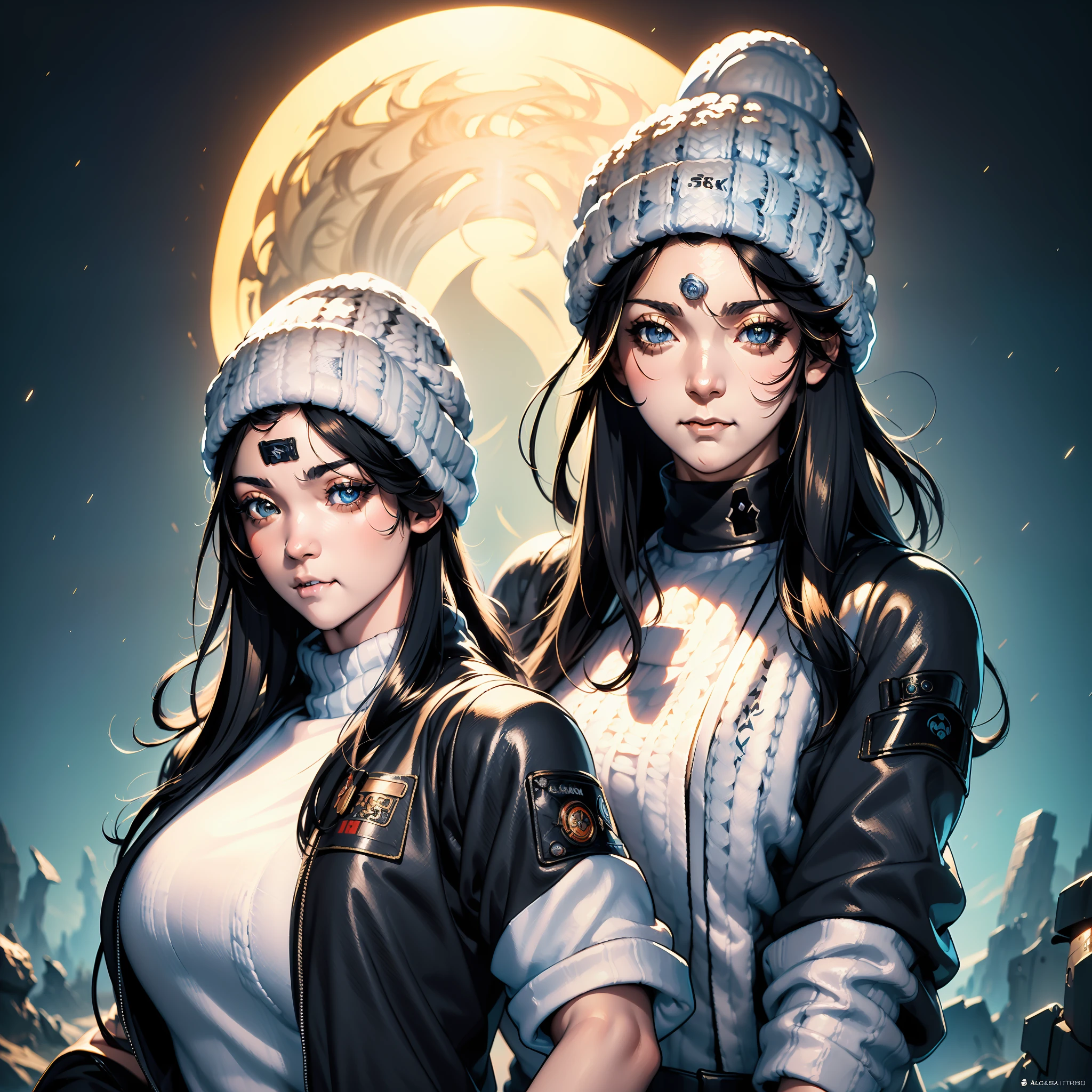 (
(8k:1.27), best quality, masterpiece, ultra highres:1.2) Photo of Pretty Japanese woman
(beautiful:1.1) (sci-fi warrior woman:1.1) space soldier, (beanie:1.61) (leather jacket:1.21) intricate elegant, fantasy, detailed, ometric by greg rutkowski and alphonse mucha, gradient lighting