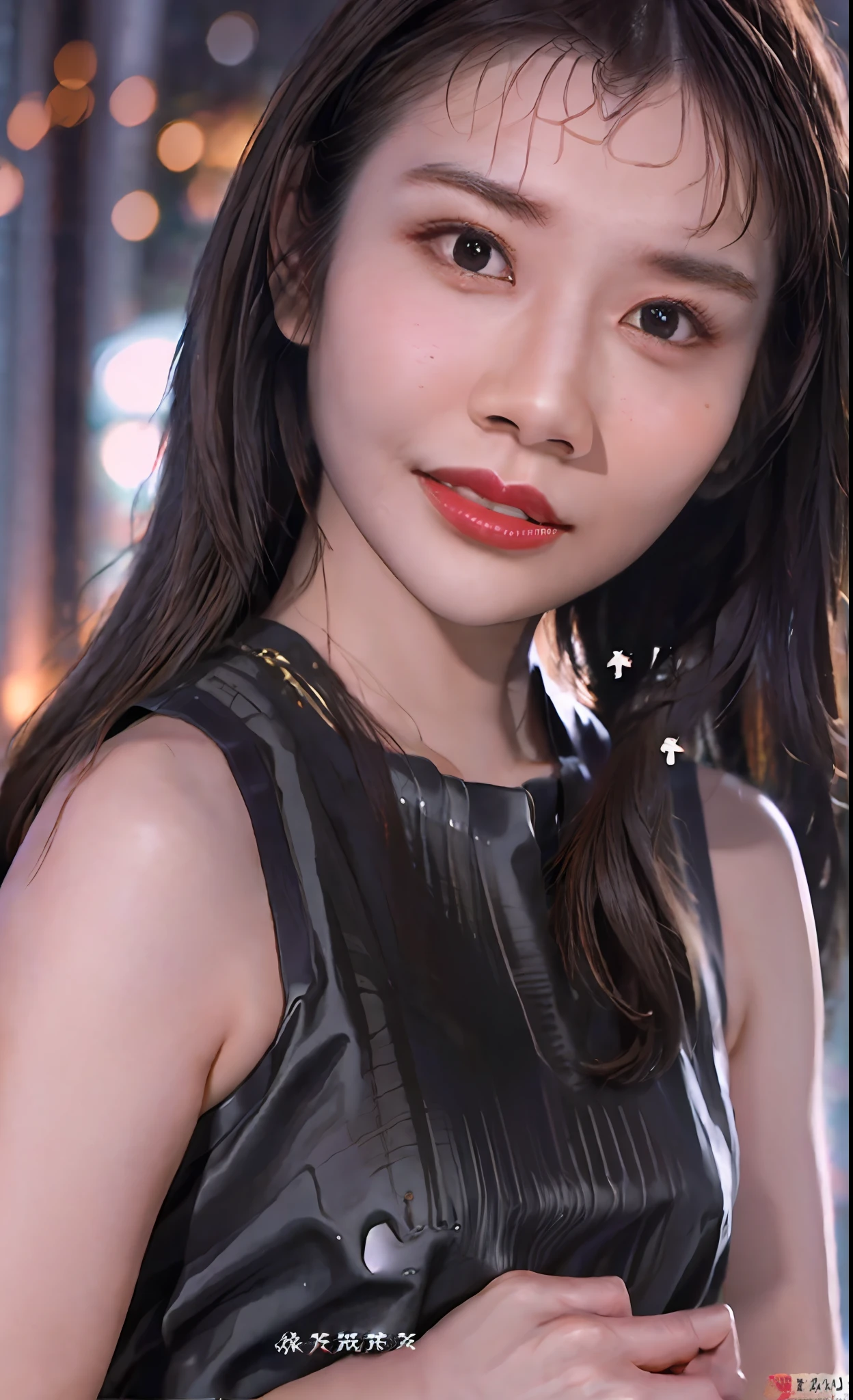 1 girl, (watch the viewer), (bokeh: 1.1), mouth closed, light smile, realistic, meditation, starry sky, night, shirt, sleeveless,
pencil skirt, skyline,
Top Quality, (Photorealistic: 1.4), Ultra High Resolution, Chinmi YauV2