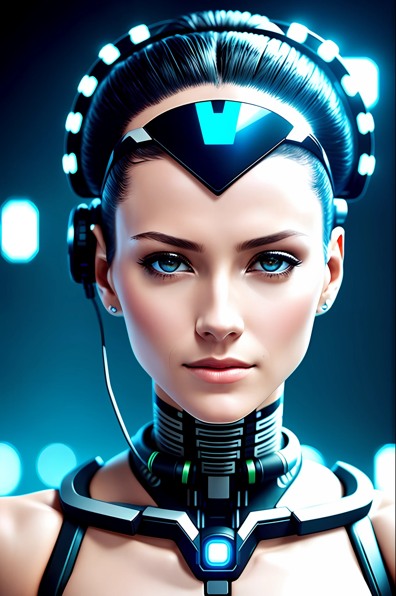 Electronic Systems On-Head Humanoids |Cyborg Woman| With a detailed brain that you can see| With a delicate heart that can be seen| Muscle Detail Wire | Flesh-colored skin| Biopunk| Cybernetics | Cyberpunk | Canon M50| 100mm| Sharp Focus | Gently| Hyperrealism | Very detailed| Intricate Details | Vascular Expression | Full Body Shot|