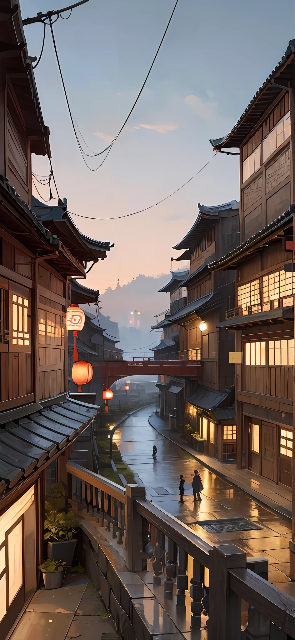 At night , big rain , illustration style , two men are fighting on a roof , Jin Yong style , Chinese s eparationscenes , chinese ink and wash style , Chinese poem arts style , Chinese swordsmen film tale , highly detailed , dynamic , cinematic , stunning , realistic ighting and shading , vibrant ,8k, octane render , unreaengine , very s eta led , concept ar , realistic , Cry enginar --auto --s2
