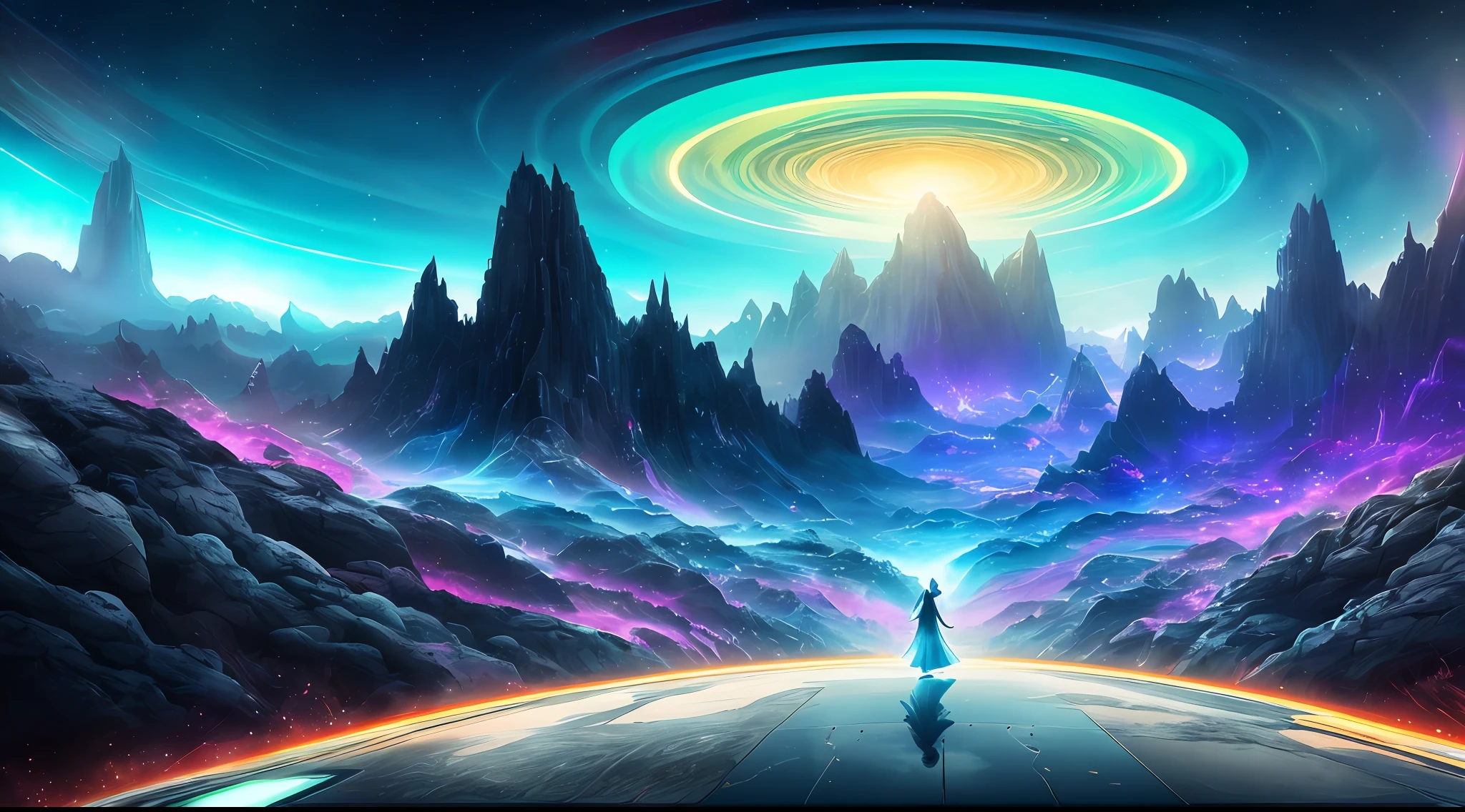 Rap album covers are true masterpieces, carefully crafted to showcase the best quality and realism. It transports you to a breathtaking 3D world where swirling silver landscapes stretch as far as the eye can see. The level of detail is astounding, capturing every complex feature with the highest precision. Above, a captivating neon sky bathes the scene in a mesmerizing glow, adding to the otherworldly atmosphere. The sky pulsates in vibrant hues that blend together to create an ethereal atmosphere. This is a visual spectacle to be aware of. In this fantasy world, cartoon women take center stage, portrayed as irresistible charisma and expressions of deep love. Their exaggerated facial features and dynamic poses evoke passion and emotion, perfectly capturing the essence of the album's theme. The cover design is presented in stunning 4K or 8K resolution, ensuring that every minute of detail comes to life. The attention to detail extends to everything from the glittering metallic textures of silver landscapes to the subtle reflections of dancing in a neon-lit sky. Overall, this rap album cover combines mastery of 3D art with high-quality production to create visual impact and captivating performance to accompany the music. It is a work that transcends boundaries and immerses the viewer in a world of beauty, love and creativity