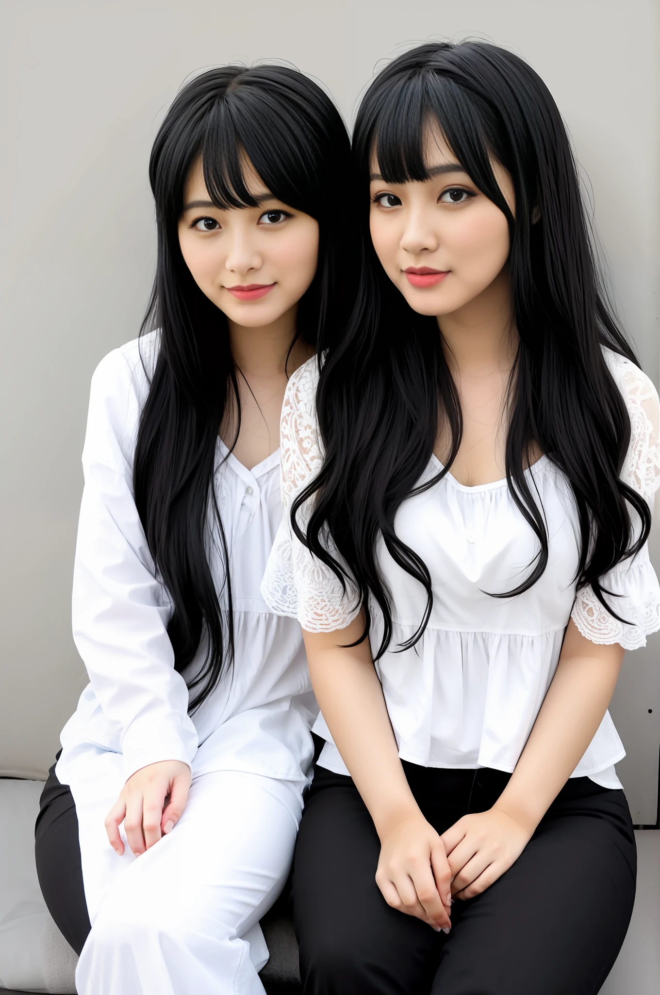duo,Gypsy with behaved black hair
