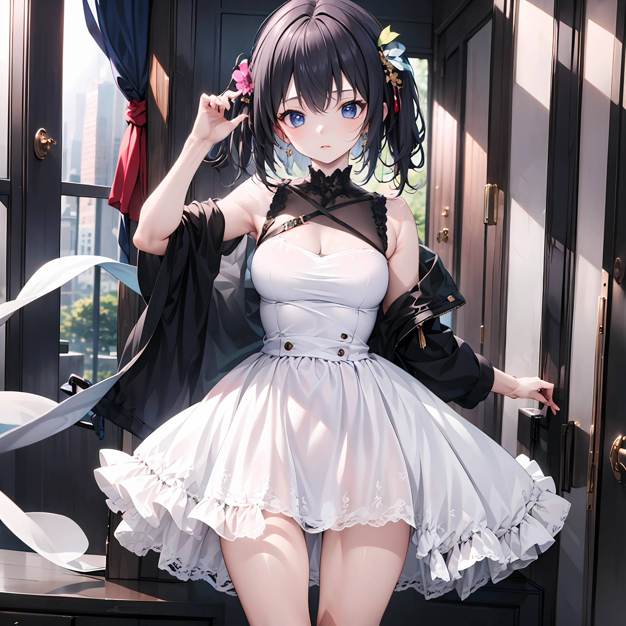 masterpiece,(best quality:1.4),8k,hires,high quality,1girl,black,