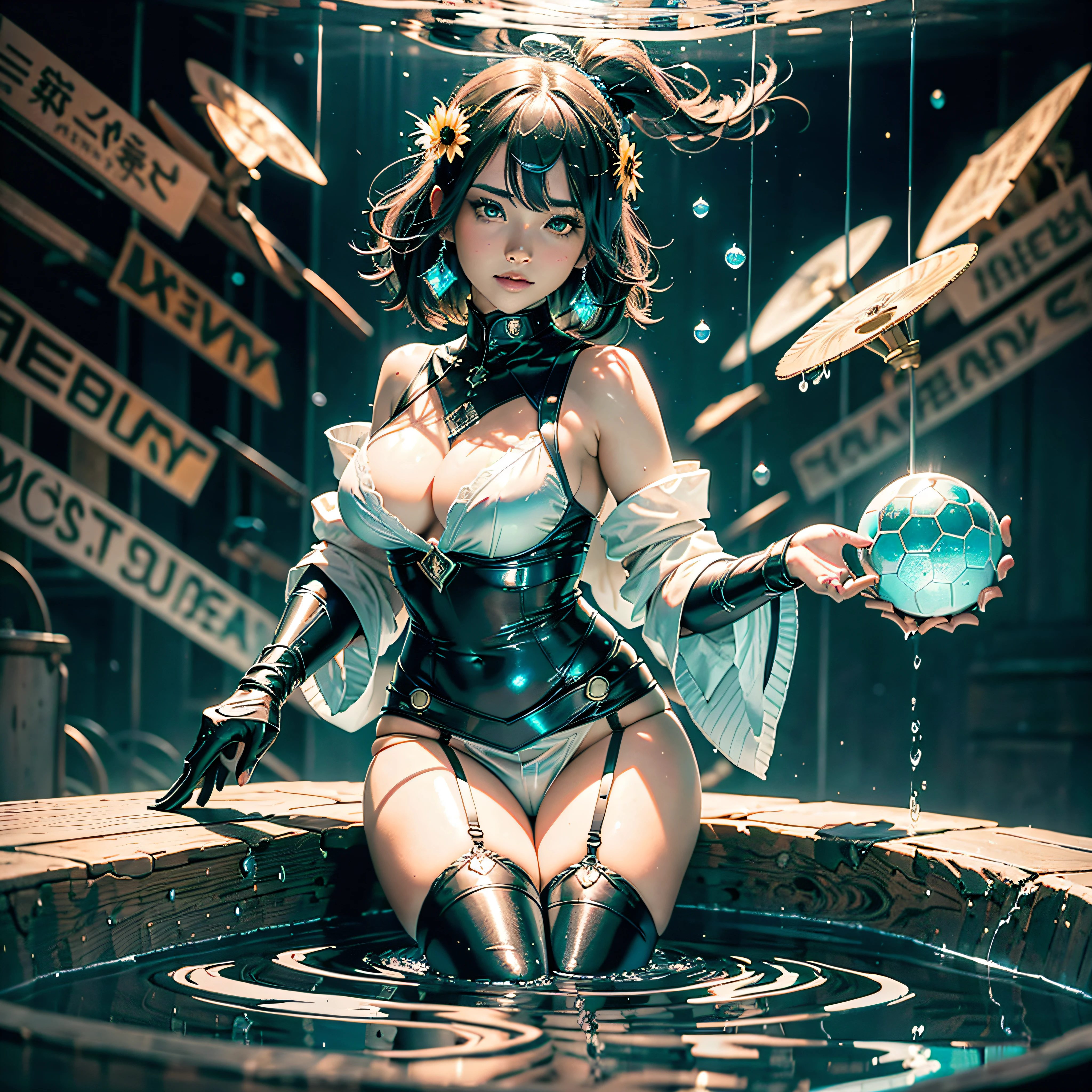 raw wet japanese clothing belt kimono sideboob obi reflection Pool marbles paddling pool "Water Falls" water drop of water equirectangular 360 meticulously intricate Pro-photorealism angle below-near" masterpieces (Guweiz and James Jean) tattoo CGSCOSITY absurd sunflower short hairstyle interiors Agathe discreet ornament yellow-saffron delicate face expressive face cheekbones glowing pompette turquoise great ultra-beautiful eyes lazuli opal open mouth teeth smile (skin High detailed: 1.3) Suave athlete:1.3 Attractive jacket:1.3 Open shoulders:Off Lace:1.3 White Shirt:1.3 Open Clavicle Sleeves:1.3 Papillotes:1.3 White silk satin Large breasts drooping:1.3 Pointed spread covered Corait:1.3 Strange felts Seams navel skirt:1.3 Wide fringe swinging spinel thick leathers:1.3 covered:1.2 imposing partially occult pubic hair Thighs covered garters:1.3 Legs boots:1.3 Solid voluminous black furs abundant lights sun illuminations luminescences depths reflections optimal resolutions perfections ultra precise maximum lightnings contrasts global illuminations cgi vfx sfx reflex ultra details Octane made extreme improved graduated UHD XT3 16K DSLR HDR UnrealEngine5 romm rgb pbr 3dcg fxaa blu-ray colors-coded backlighting anti-aliasing fkaa txaa rtx ssao opengl-shaders glsl-shaders post-processing post-production cell-shading tone-mapping obscures Cristalline DoF robot female "Heavy Metal"  dark navy metallic familiar Pole-Dancing Magic water drop of water snake fountains Drink beer wheels slide "Buck-Beer" transparent mirror ruby occult earth (Magic Disco=Ball fullbodye Earth blooms:1,3 graduated heart hearth earth blooms:1,0.3 ) dramatic lantern paper background lantern night full moon rain mountain nsfw outdoors