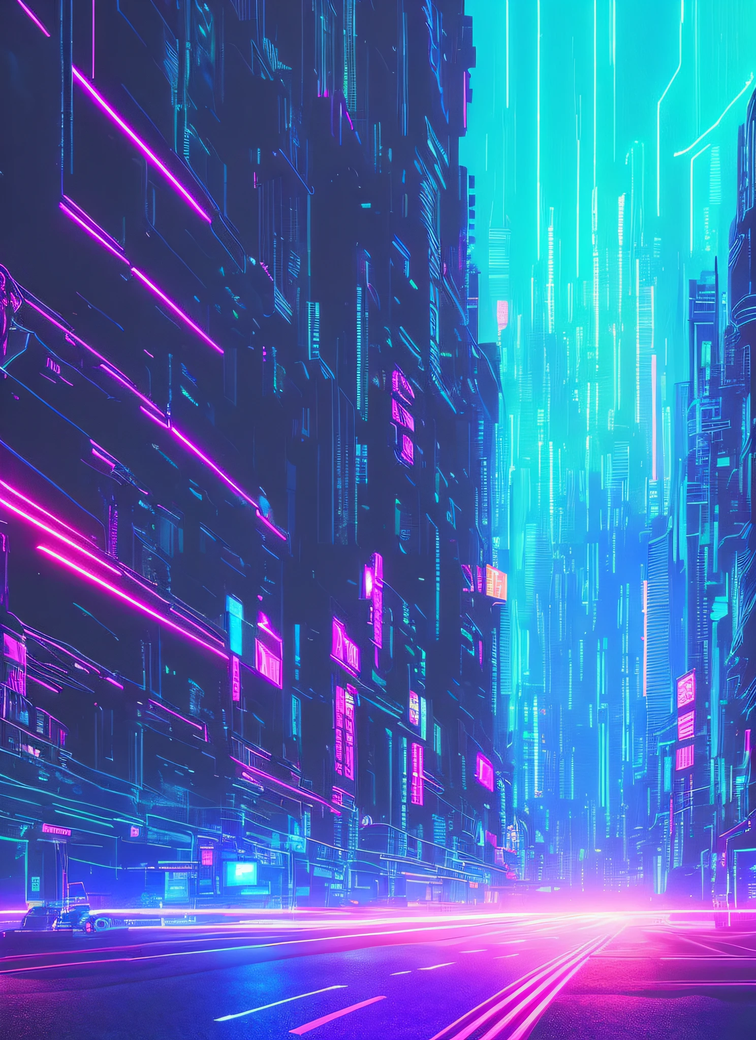 (masterpiece, top quality, best quality, official art, beautiful and aesthetic:1.2),(blue purple neon lighting), (vibrant glow), dynamic colors, striking contrast, futuristic vibe, electric energy,reflective surfaces,(cityscape:1.3),8k,official wallpaper, (cyberpunk:1.2) ,futrue
