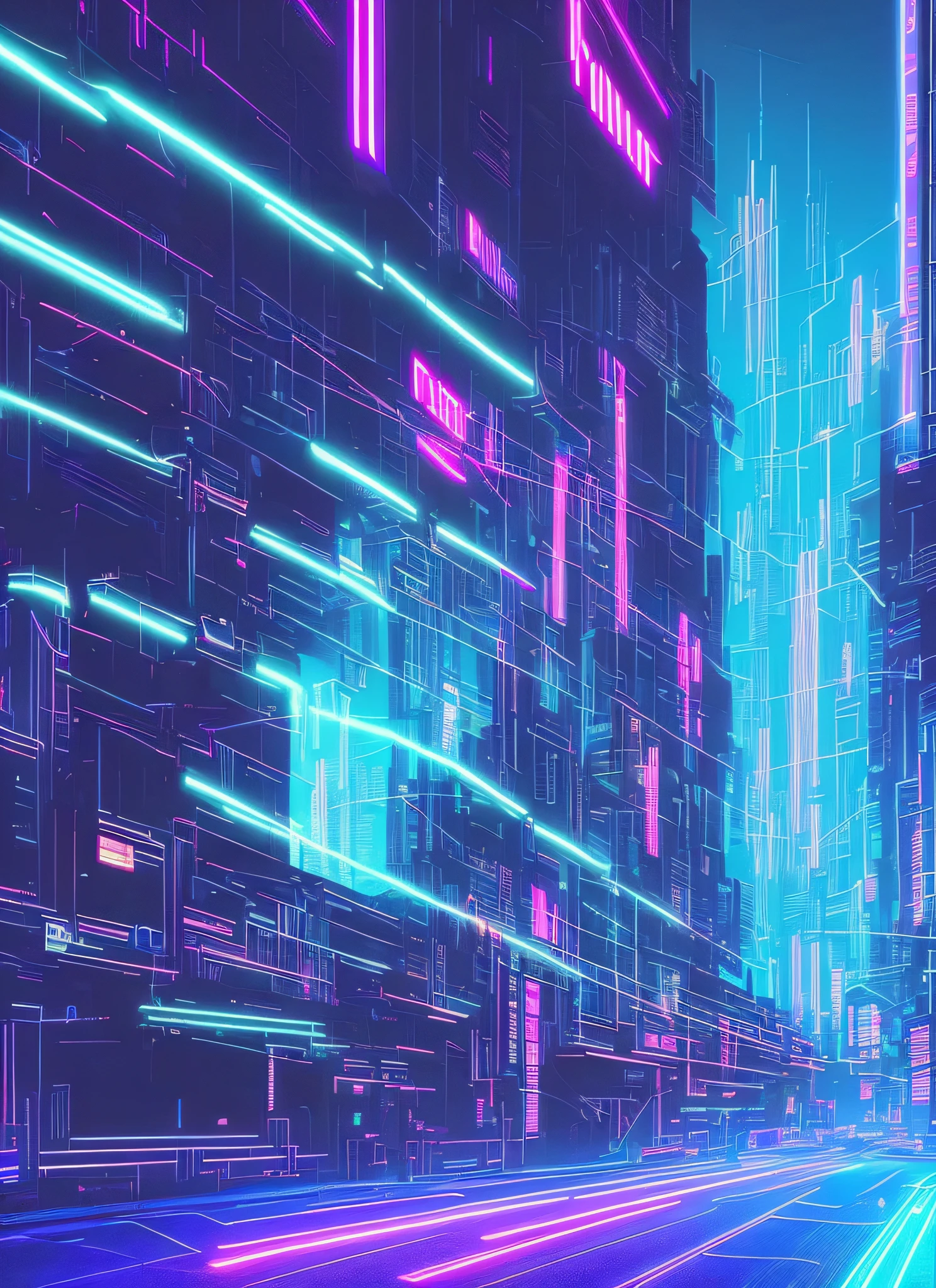 (masterpiece, top quality, best quality, official art, beautiful and aesthetic:1.2),(blue purple neon lighting), (vibrant glow), dynamic colors, striking contrast, futuristic vibe, electric energy,reflective surfaces,(cityscape:1.3),8k,official wallpaper, (cyberpunk:1.2) ,futrue