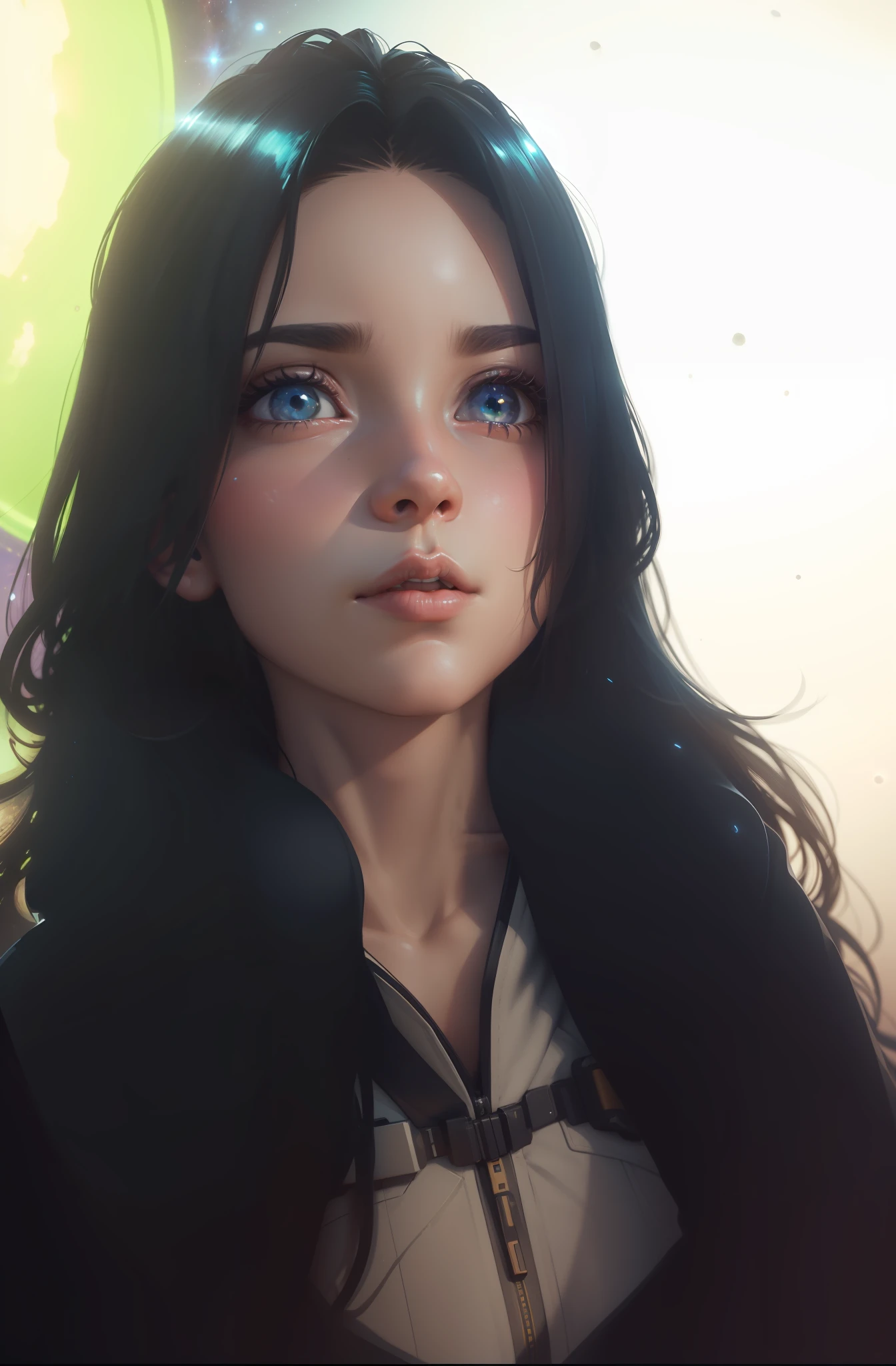 small woman in the main camera shot, looking at a futuristic space landscape,
various planets and stars in the sky, boundless space and adventure, 8k, cartoon
style ambient lighting, ambient lightning, pastel colours, highly detailed,
ultra realistic, anatomically correct, trending on artstation, intricate,
beauty, cinematic, beautiful, 8k