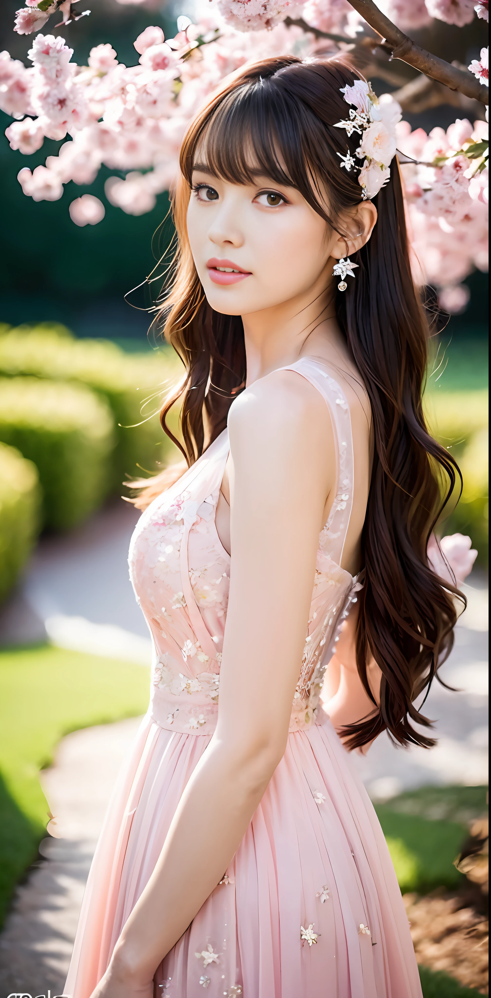 (Fluorescent color: 1.4), (Translucent: 1.4), (Vintage Filter: 1.4), (Fantasy: 1.4), Dreamworld, Chang'an Ancient Subtle Soft Fluffy Soft Landscape Cherry Blossom Petals Pale Pink Sky Green Blue Sparkling Subtle Light Soft whimsical light Rainbow stars twinkling diamonds Ancient background Ultra Realistic Ultra High Definition Cinematic Lighting Huge Details Full HD Painting Good lighting and diagonal bangs,
Gorgeous wedding dresses, sides
Masterpiece, Best Quality, Real Skin, (Portrait: 1.5), 1 Woman,