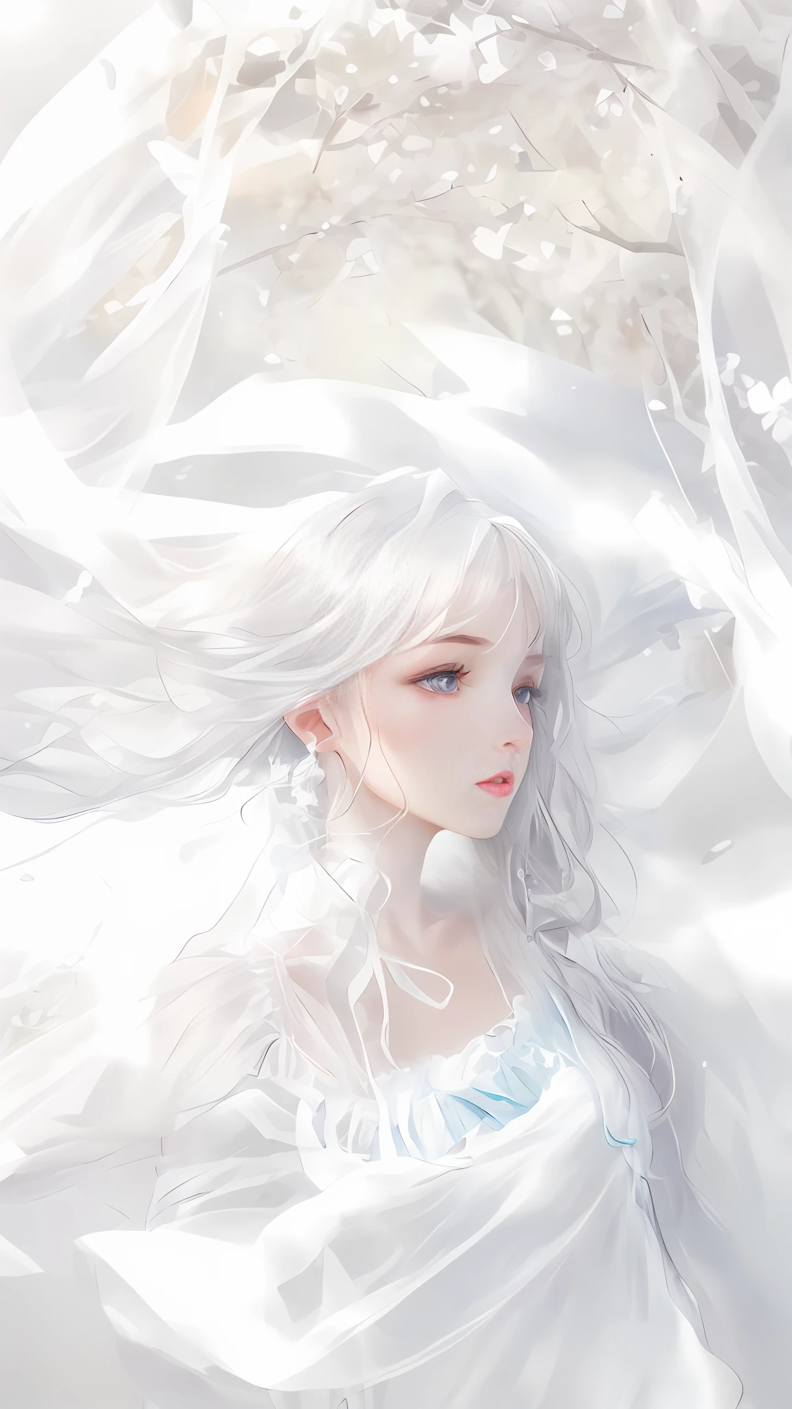 White translucent clothes