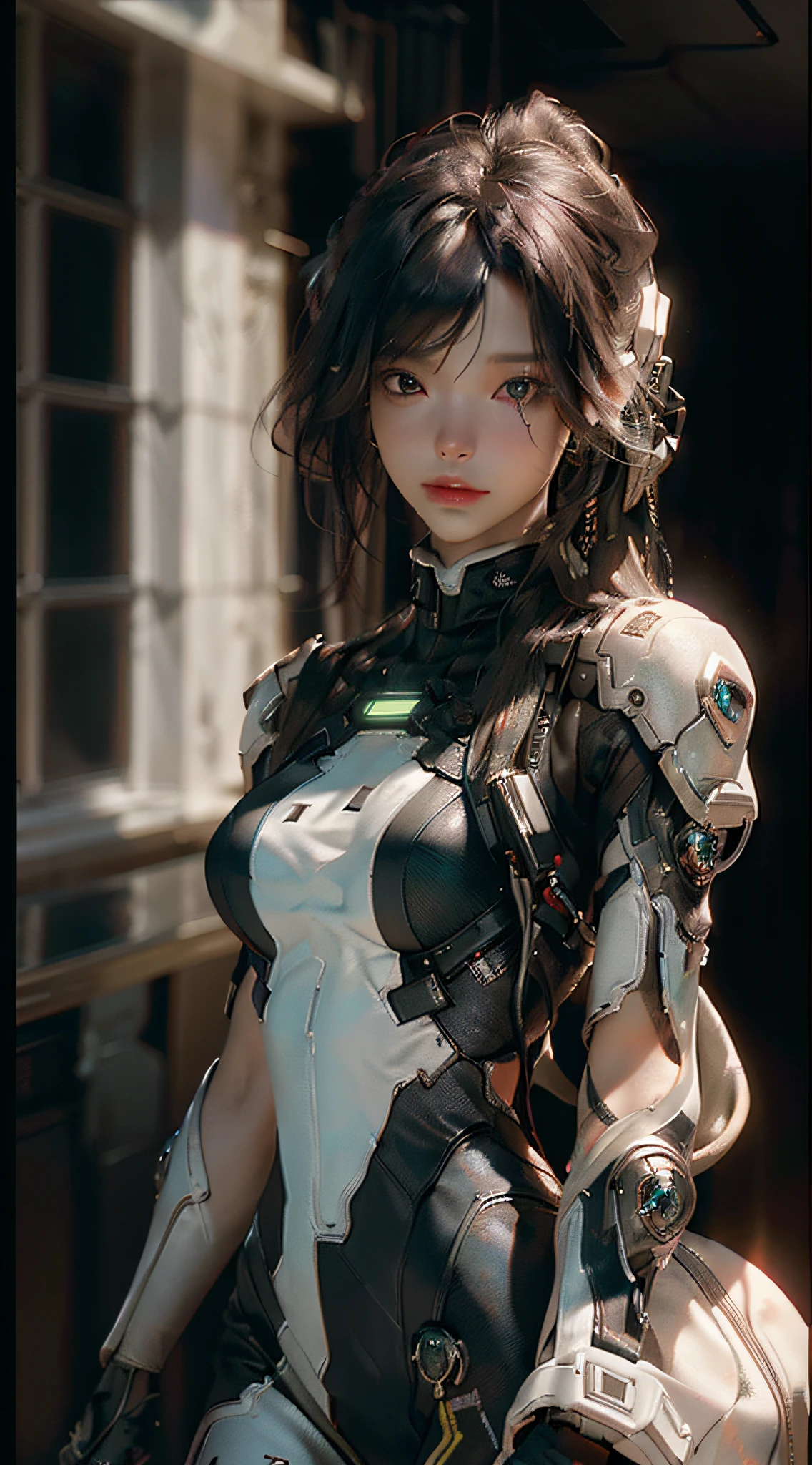 ((Best quality)), ((masterpiece)), (detailed:1.4), 3D, an image of a beautiful cyberpunk female,HDR (High Dynamic Range),Ray Tracing,NVIDIA RTX,Super-Resolution,Unreal 5,Subsurface scattering,PBR Texturing,Post-processing,Anisotropic Filtering,Depth-of-field,Maximum clarity and sharpness,Multi-layered textures,Albedo and Specular maps,Surface shading,Accurate simulation of light-material interaction,Perfect proportions,Octane Render,Two-tone lighting,Wide aperture,Low ISO,White balance,Rule of thirds,8K RAW,