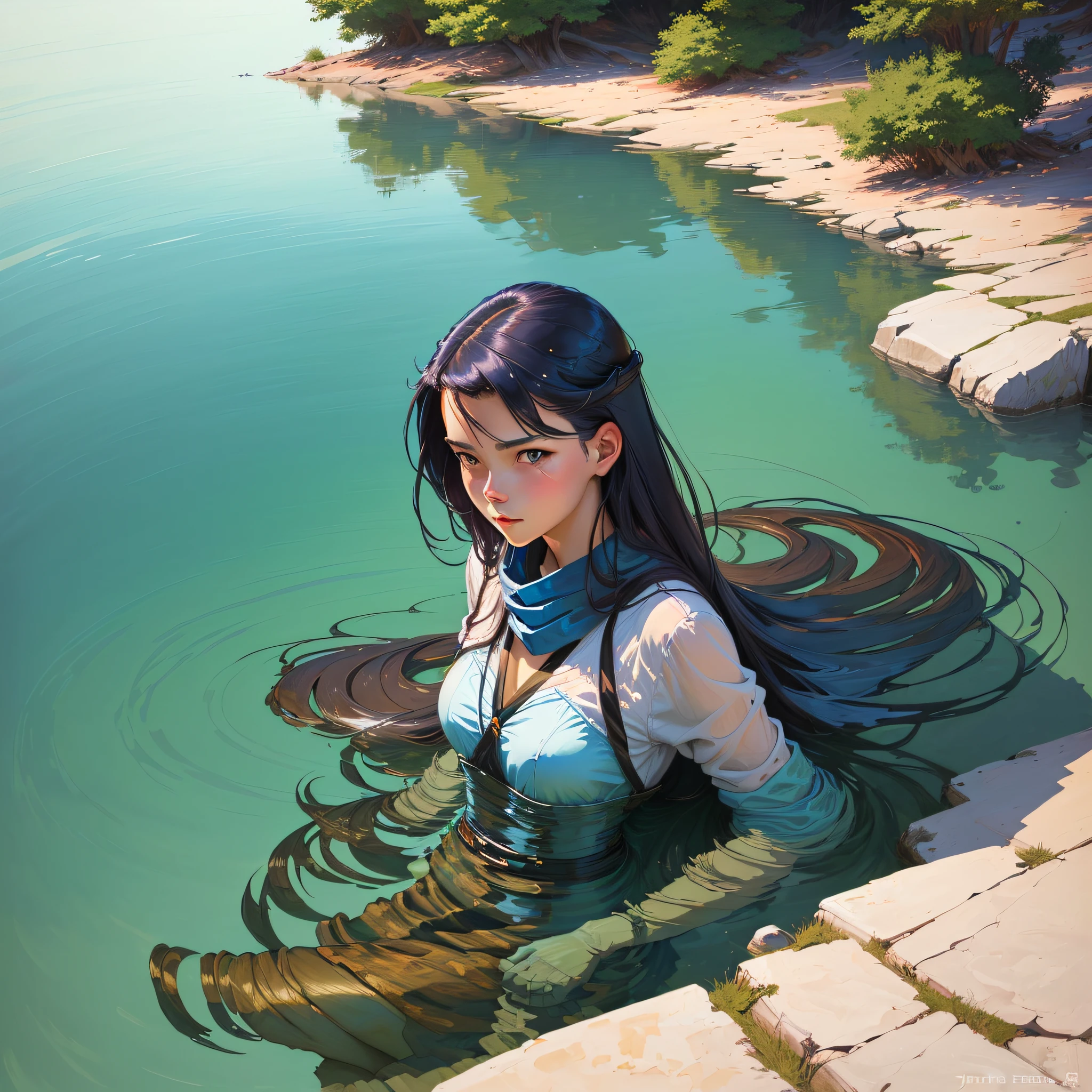 a girl in the lake, (art by Jesper Ejsing:1.2)