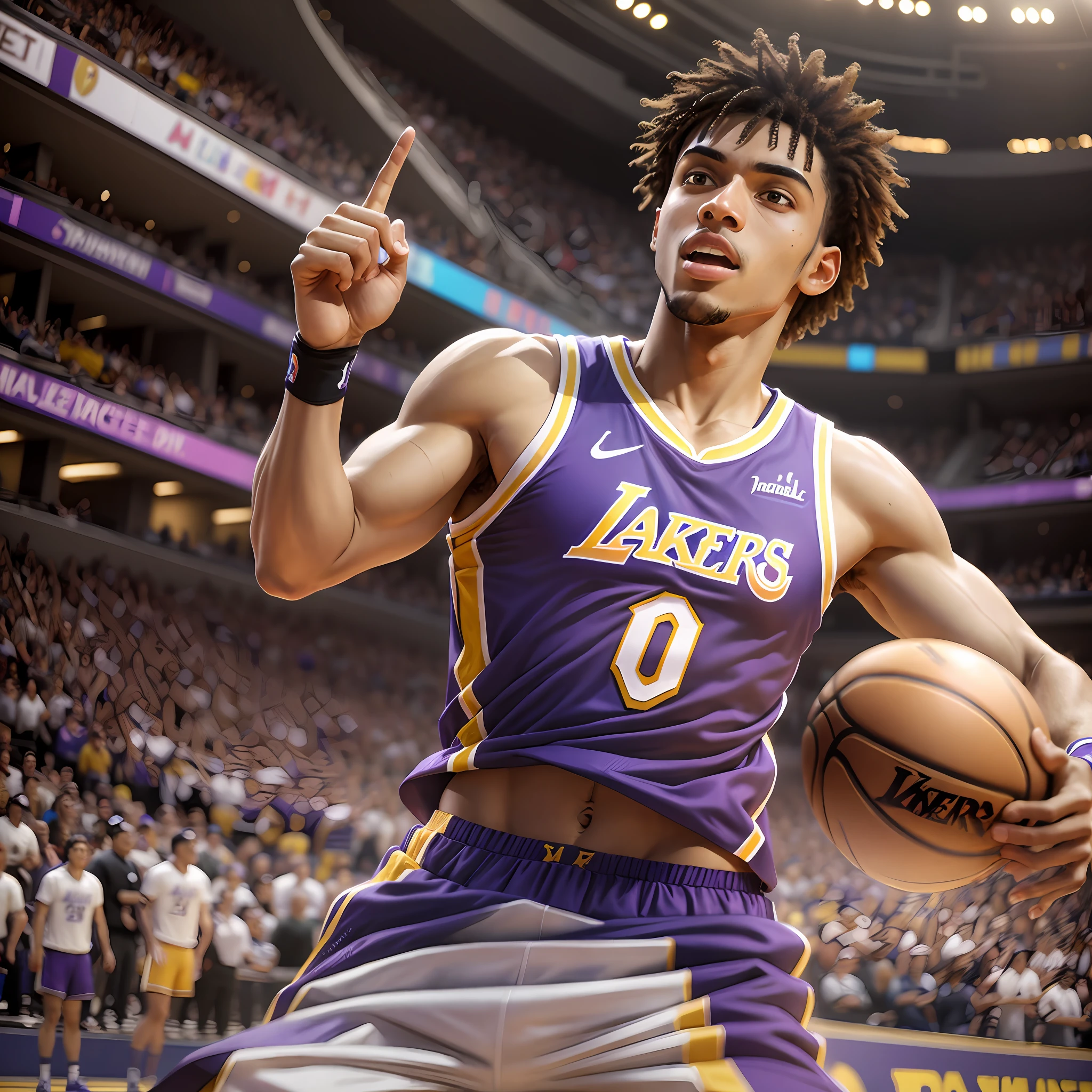NBA, Los Angeles Lakers, anime, estilo space jam --auto --s2