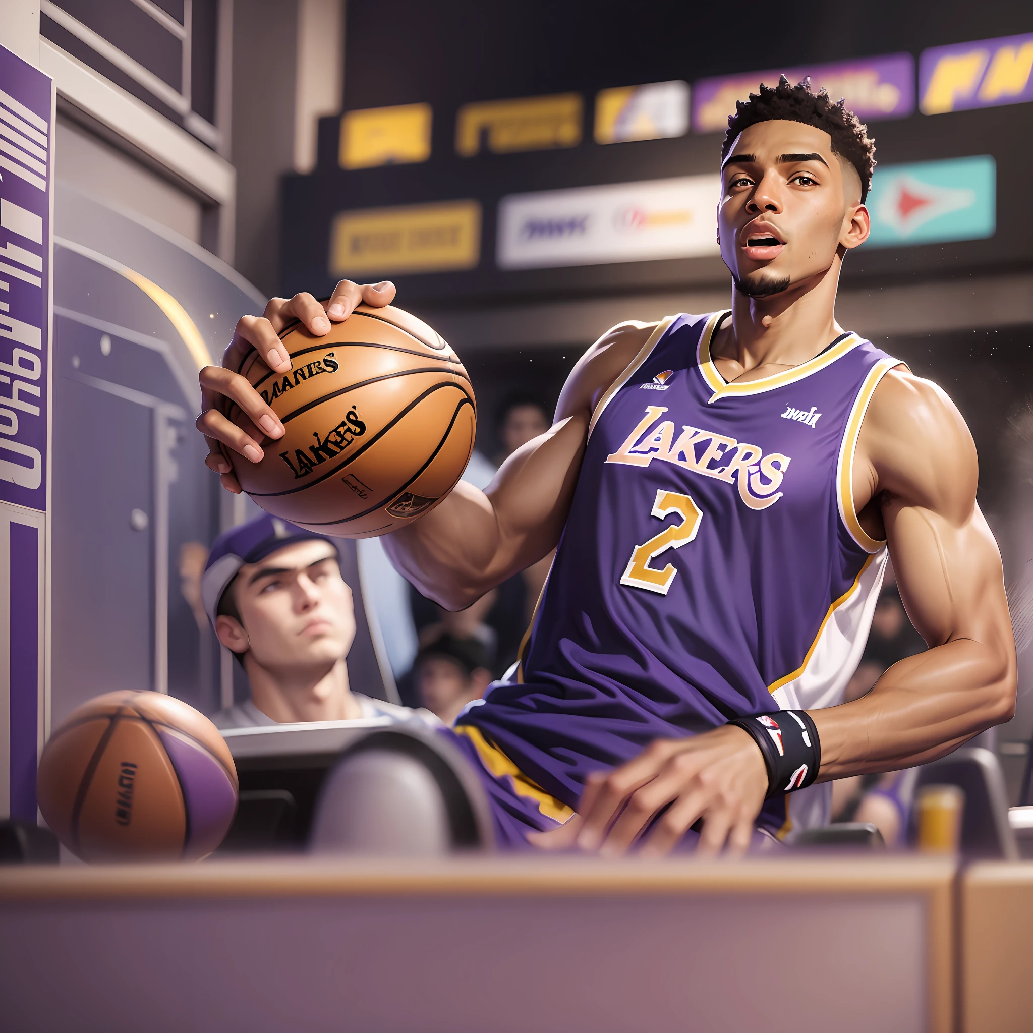 NBA, Los Angeles Lakers, anime, estilo space jam --auto --s2