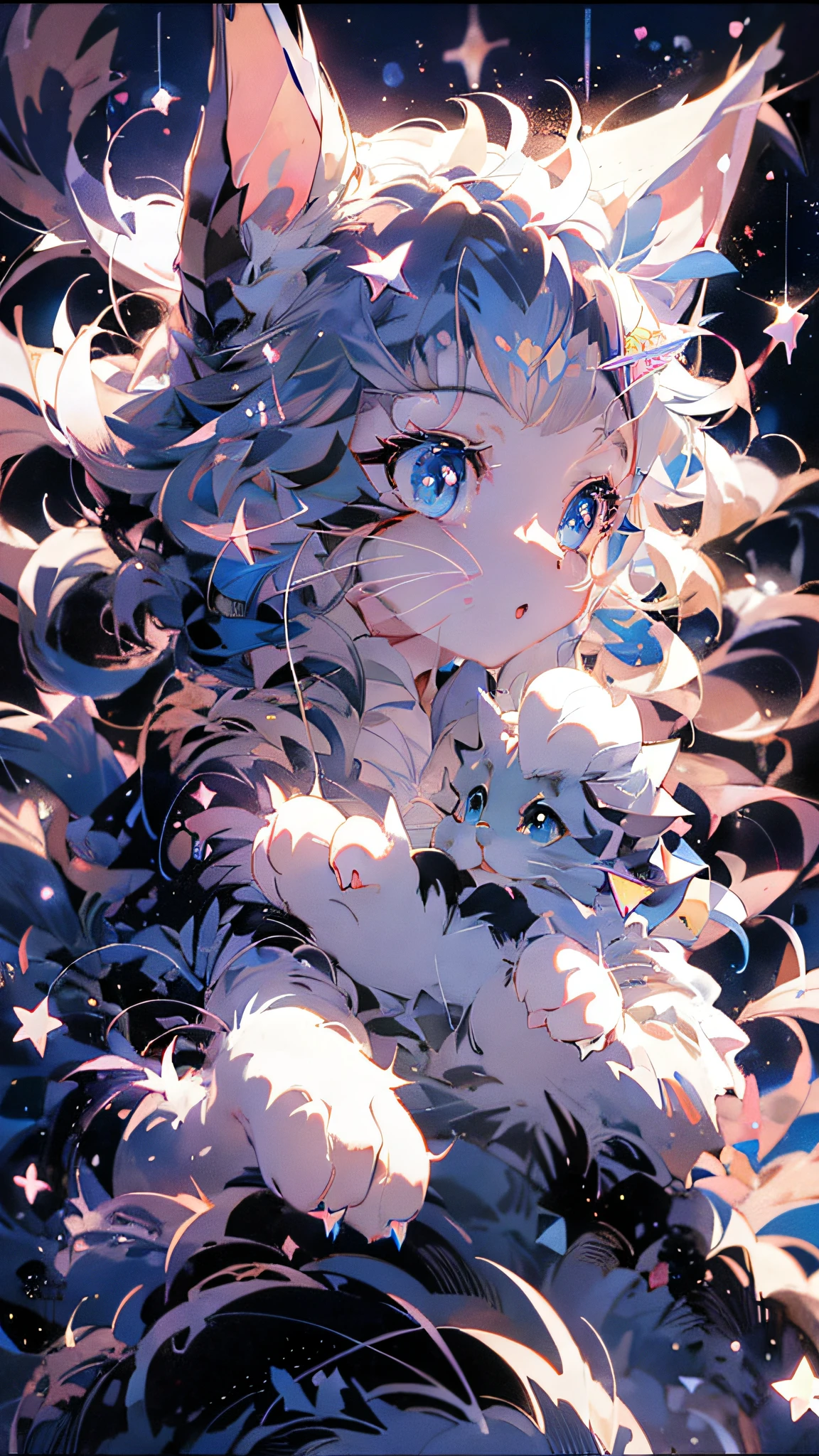 Beautiful anime cat woman face, very beautiful anime cat girl face, cute cat anime visual, cute anime cat woman face, detailed digital anime art, anime style 4 K, anime art wallpaper 4K, anime art wallpaper 4 K, cute detailed artwork, popular on ArtStation pixiv