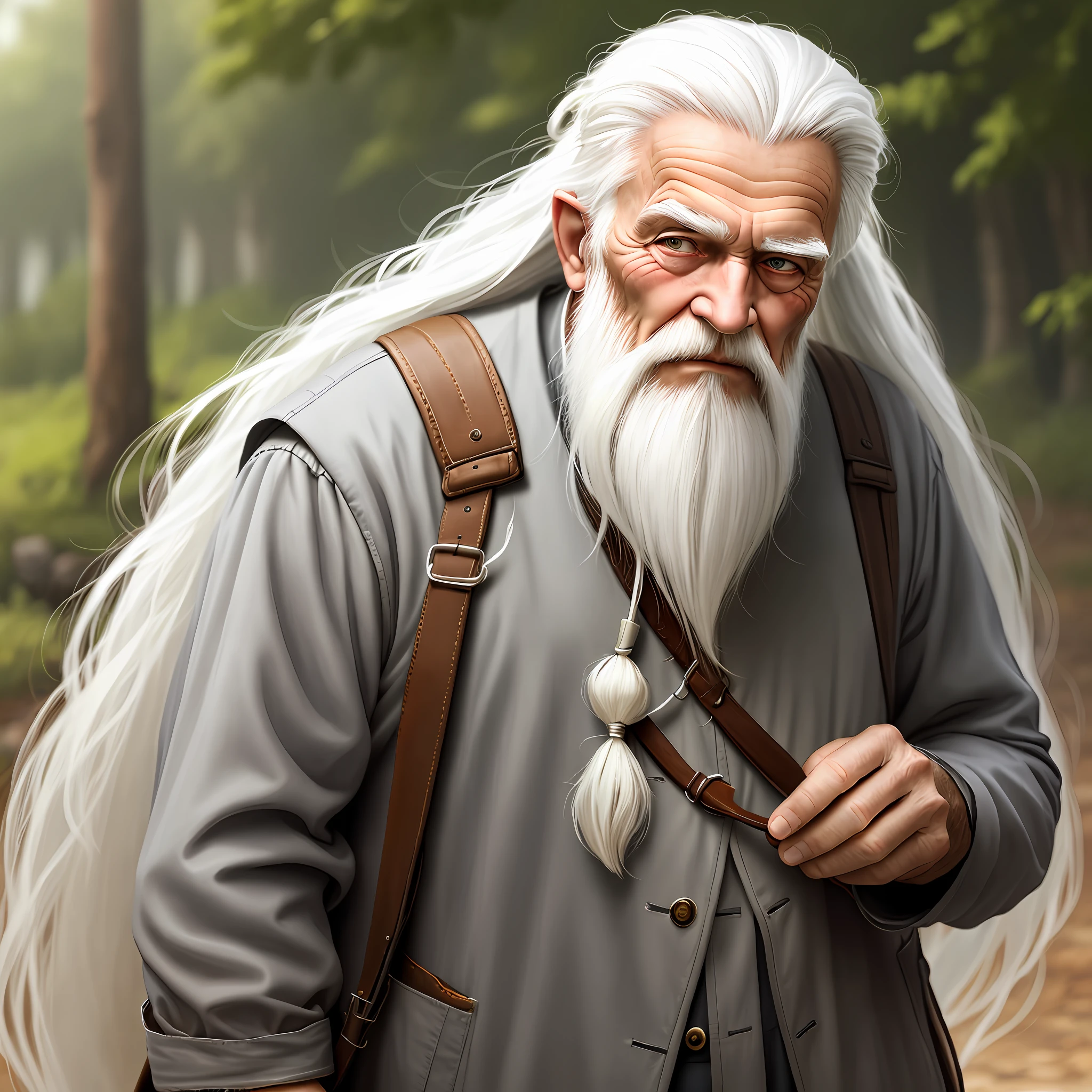 an old man with long white hair and brarbas