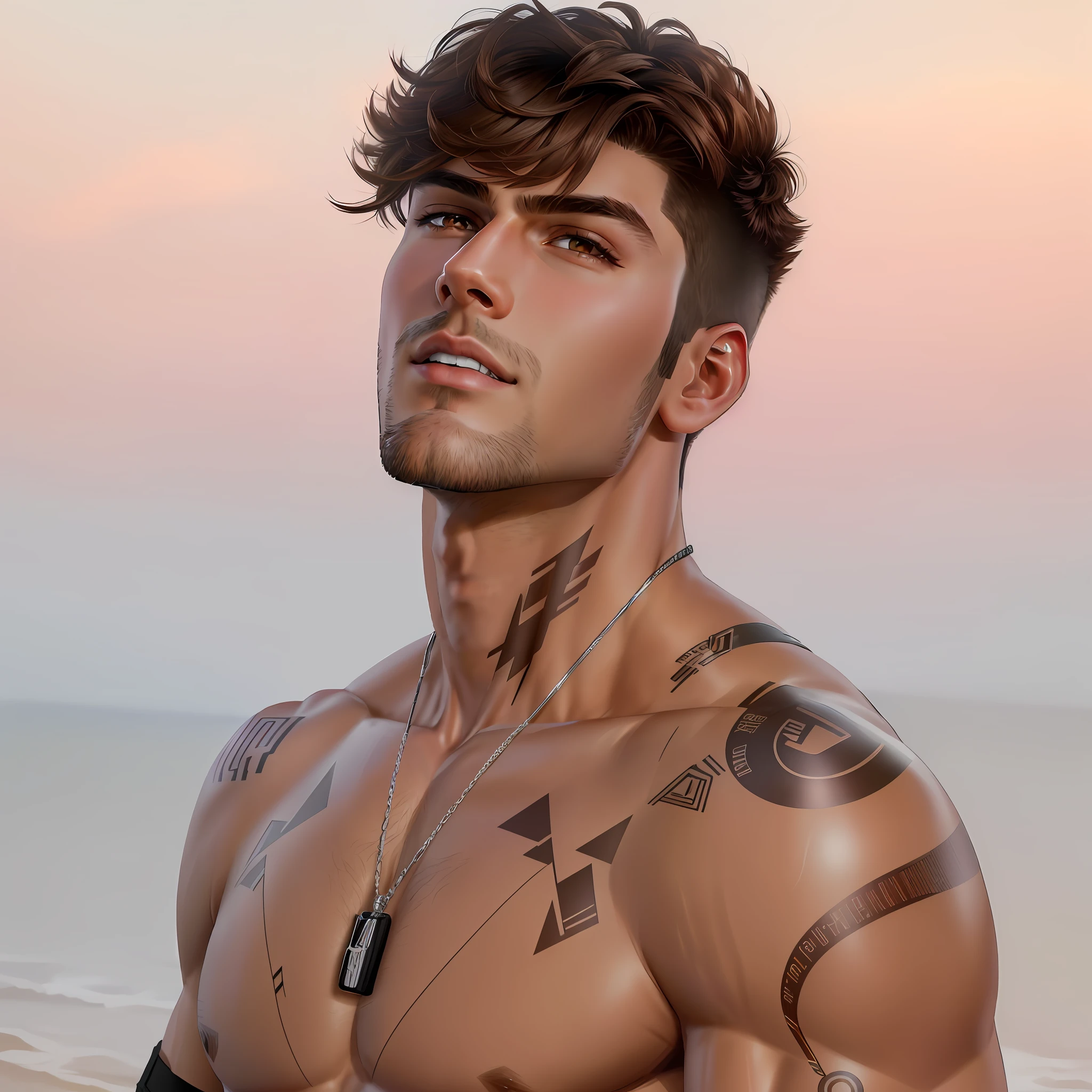 ( HD, Ultra Detailed), (1 male, single, adult, tall, handsome, university, popular, seductive), brown eye portrait, brown hair, short hair, well-defined hair, (angular chin: 1.4) insane details, hyper detailed 12mb