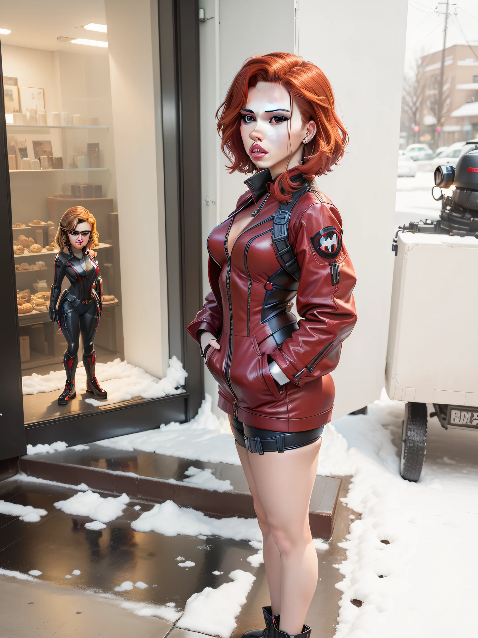Disney style, chibi, full body, detailed, ultra high definition, 8k, --q 1 --V 4 cbzbb , (Black Widow)) ,character ,cute, small, cute, devian art, trending artstation , digital art, detailed, beautiful, realistic, humanoid, character, tiny, sho cinematic , cinematic lights,((Scarlett Johansson black widow)), (black widow Scarlett Johansson from the movie Avengers) --auto --s2