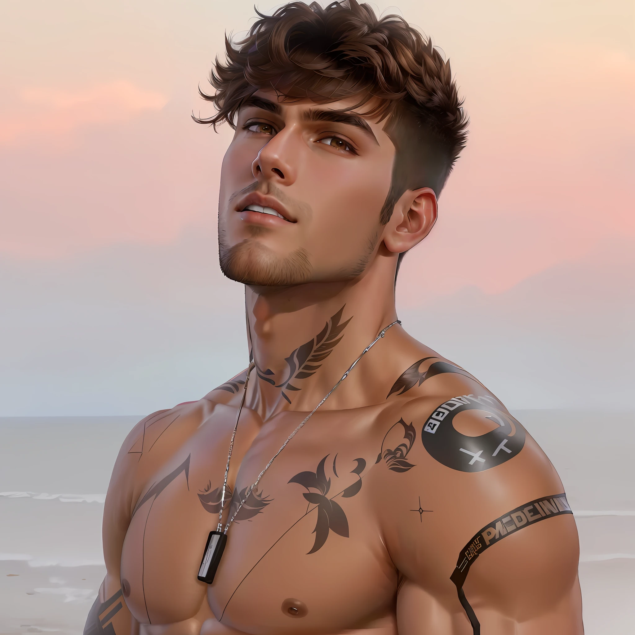 ( HD, Ultra Detailed), (1 male, single, adult, tall, handsome, college, popular, seductive), brown eye portrait, brown hair, short hair, well-defined hair, (angular chin: 1.4) he is wearing black pants and shoes, shirtless, full body university library background, insane details, hyper detailed 12mb