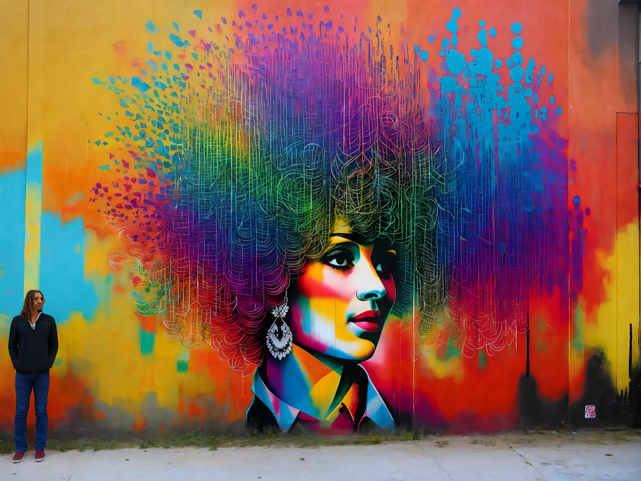 Grafitti Amare hair eduardo Kobra