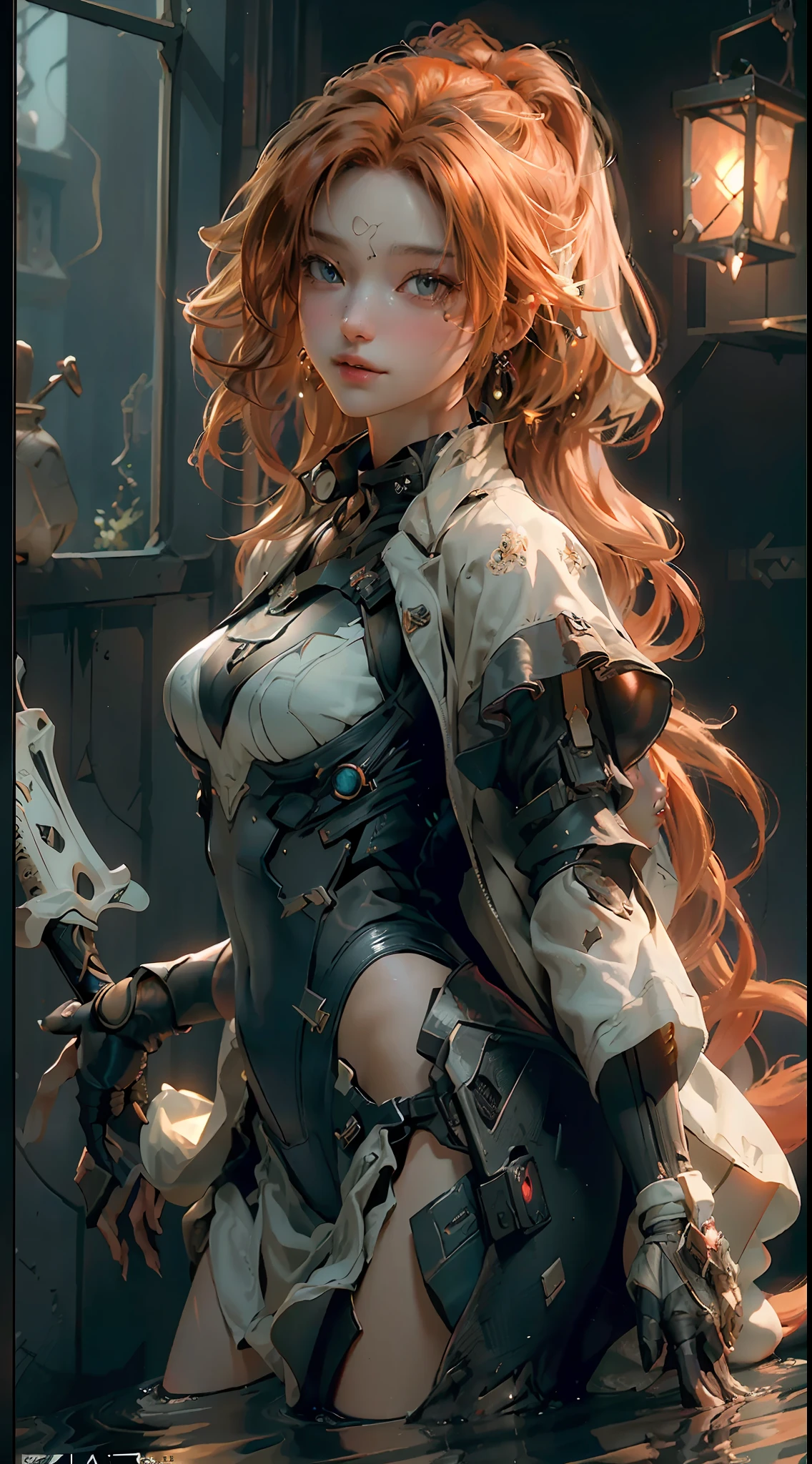 ((Best quality)), ((masterpiece)), (detailed:1.4), 3D, an image of a beautiful cyberpunk female,HDR (High Dynamic Range),Ray Tracing,NVIDIA RTX,Super-Resolution,Unreal 5,Subsurface scattering,PBR Texturing,Post-processing,Anisotropic Filtering,Depth-of-field,Maximum clarity and sharpness,Multi-layered textures,Albedo and Specular maps,Surface shading,Accurate simulation of light-material interaction,Perfect proportions,Octane Render,Two-tone lighting,Wide aperture,Low ISO,White balance,Rule of thirds,8K RAW,Masterpiece, best quality, (8k very detailed CG unit wallpaper) (best quality), (best illustration), (best shading) a golden sea wave, bright orange aol sunset through the wave, golden water drops flying, (:1. 6),