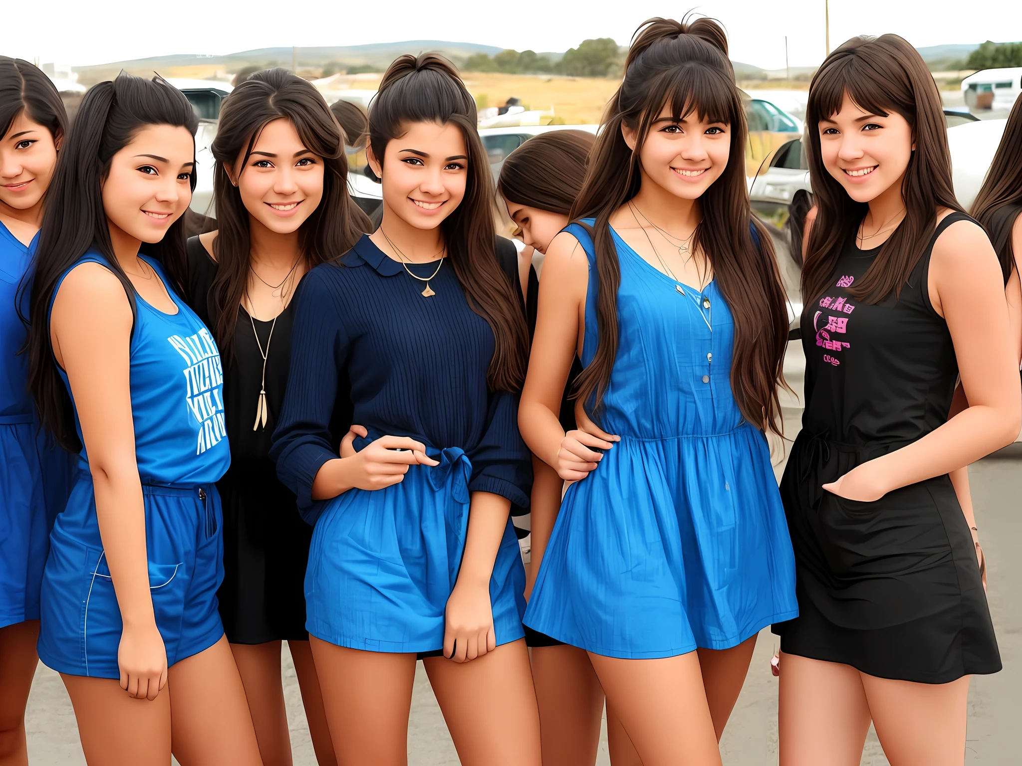 Girls during