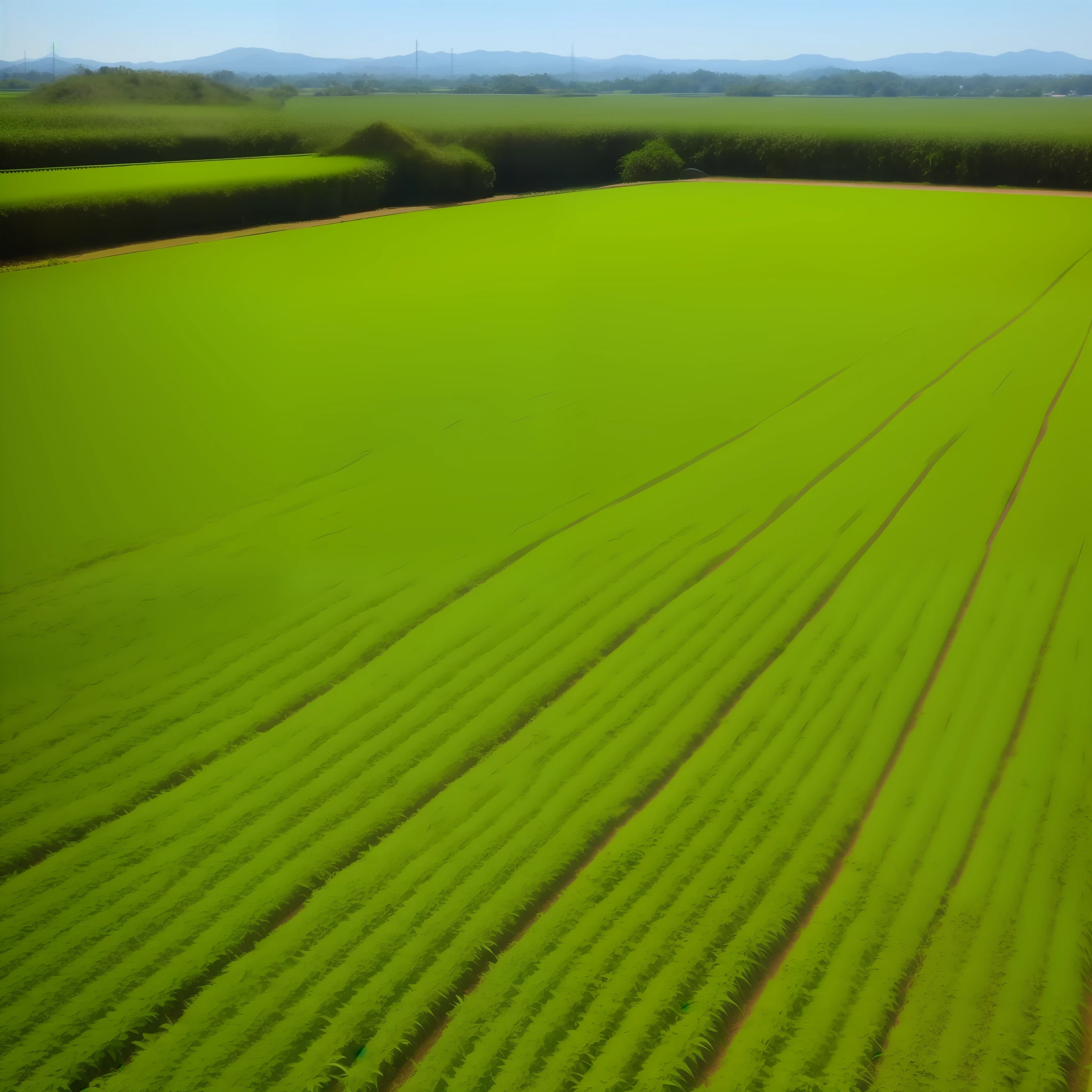 Musk grows rice in the field