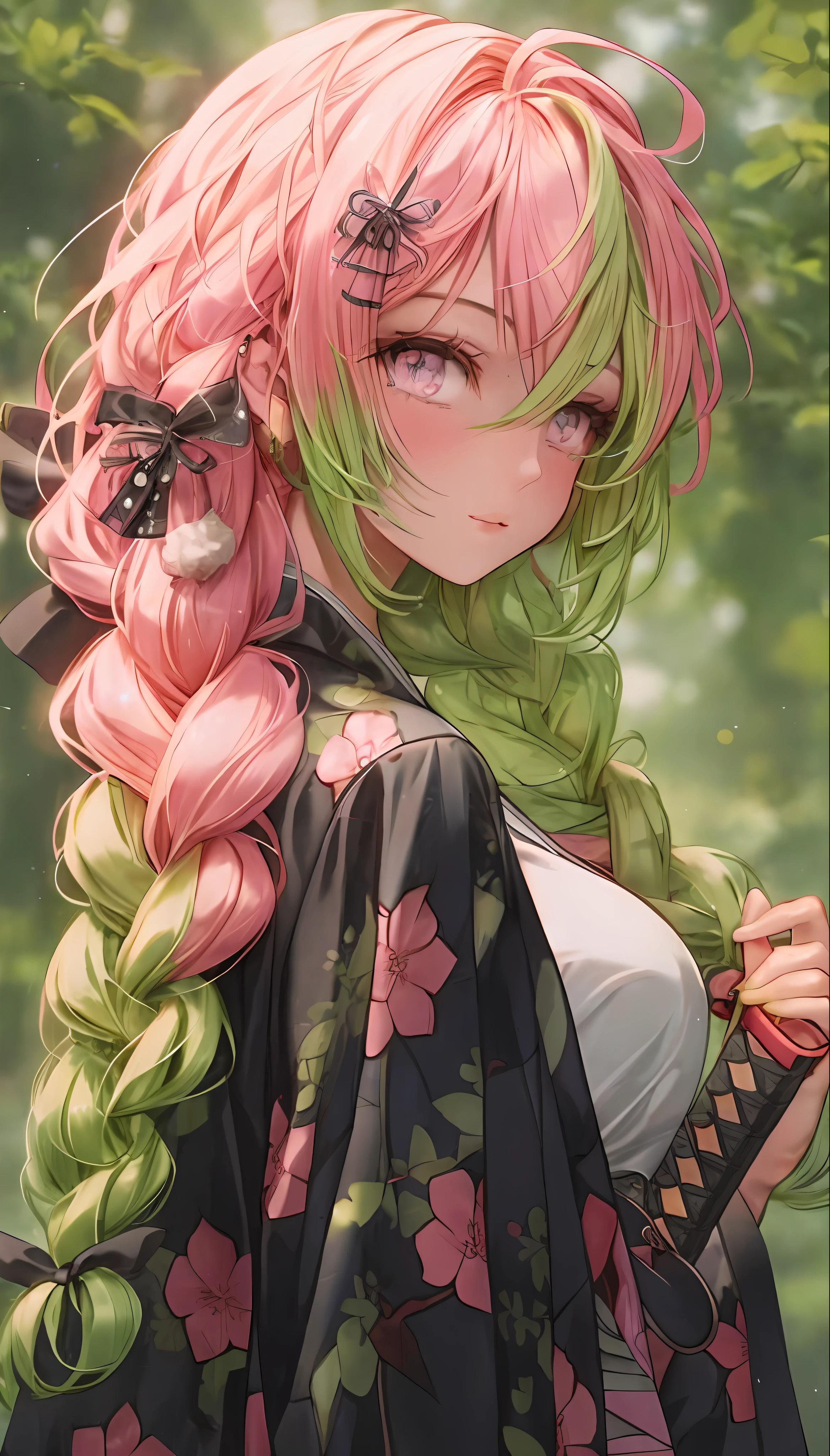 Green eyes, anime girl holding a cat with pink hair and green eyes, detailed digital anime art, beautiful anime portrait, anime style 4 K, detailed portrait of anime girl, 8k high quality detailed art, detailed anime artwork, clean detailed anime art, beautiful anime girl, anime style portrait, anime visual of cute girl, guvez style artwork