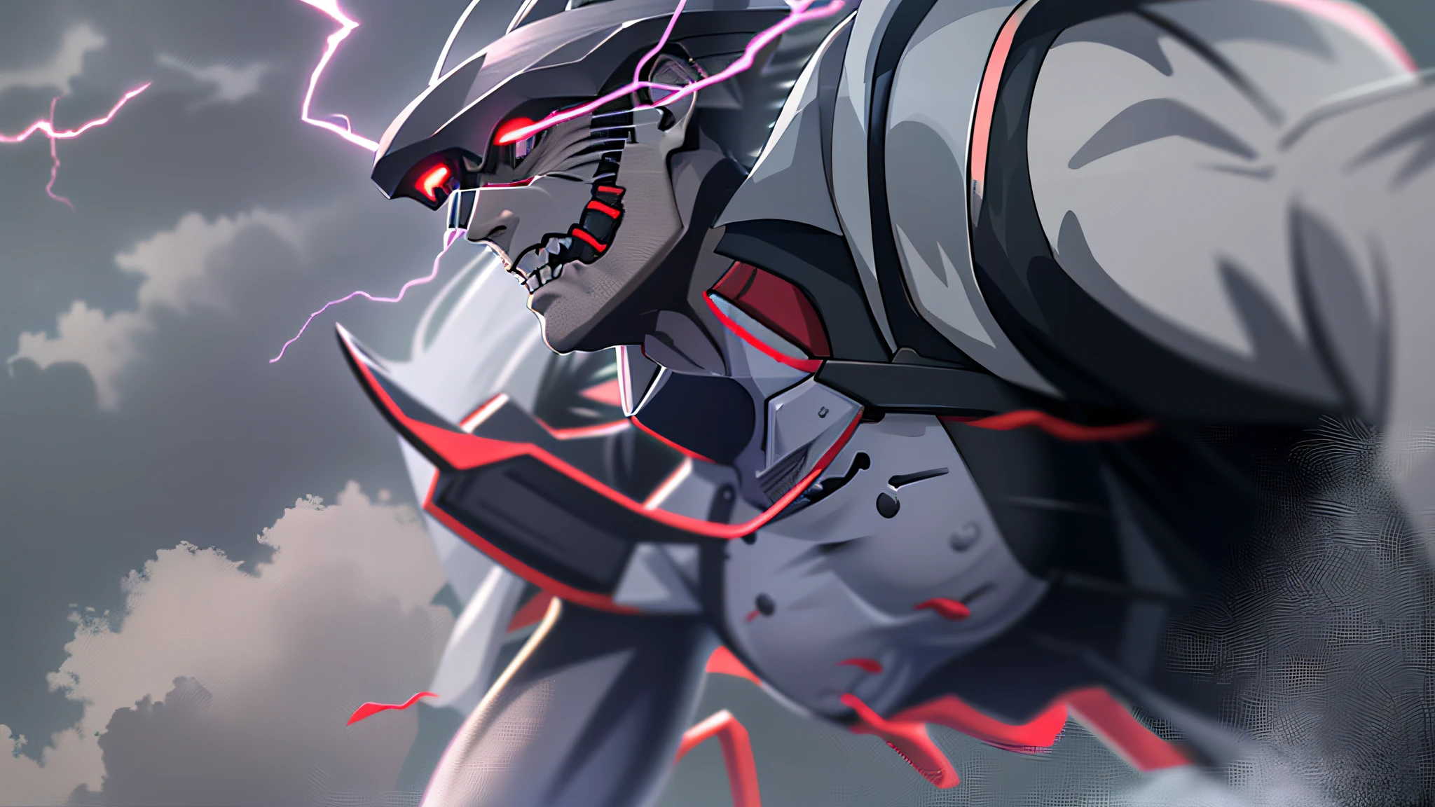 anime character with a bloody face and a black and white outfit, evangelion beast mode, screenshot from guro anime, screenshot from a 2012s anime, evangelion third impact inspired, an epic anime of a energy man, anime movie screenshot, ssss.gridman, style of ssss.gridman (2018), screenshot from the anime film