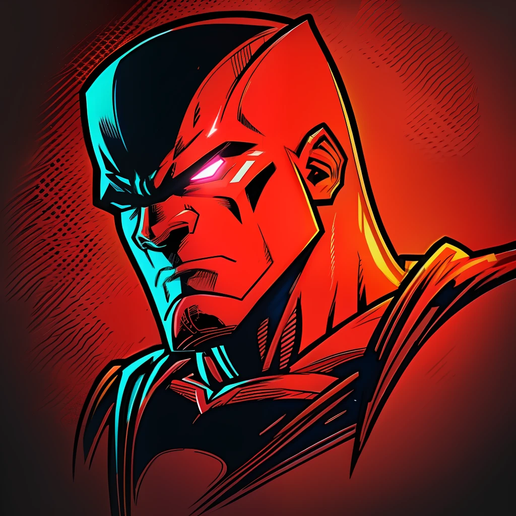 Logo e-sports:: comic book drawing::1 DSLR::1 neon red color::1 gold::1 blur::-0.5 --v 4 --quality 2