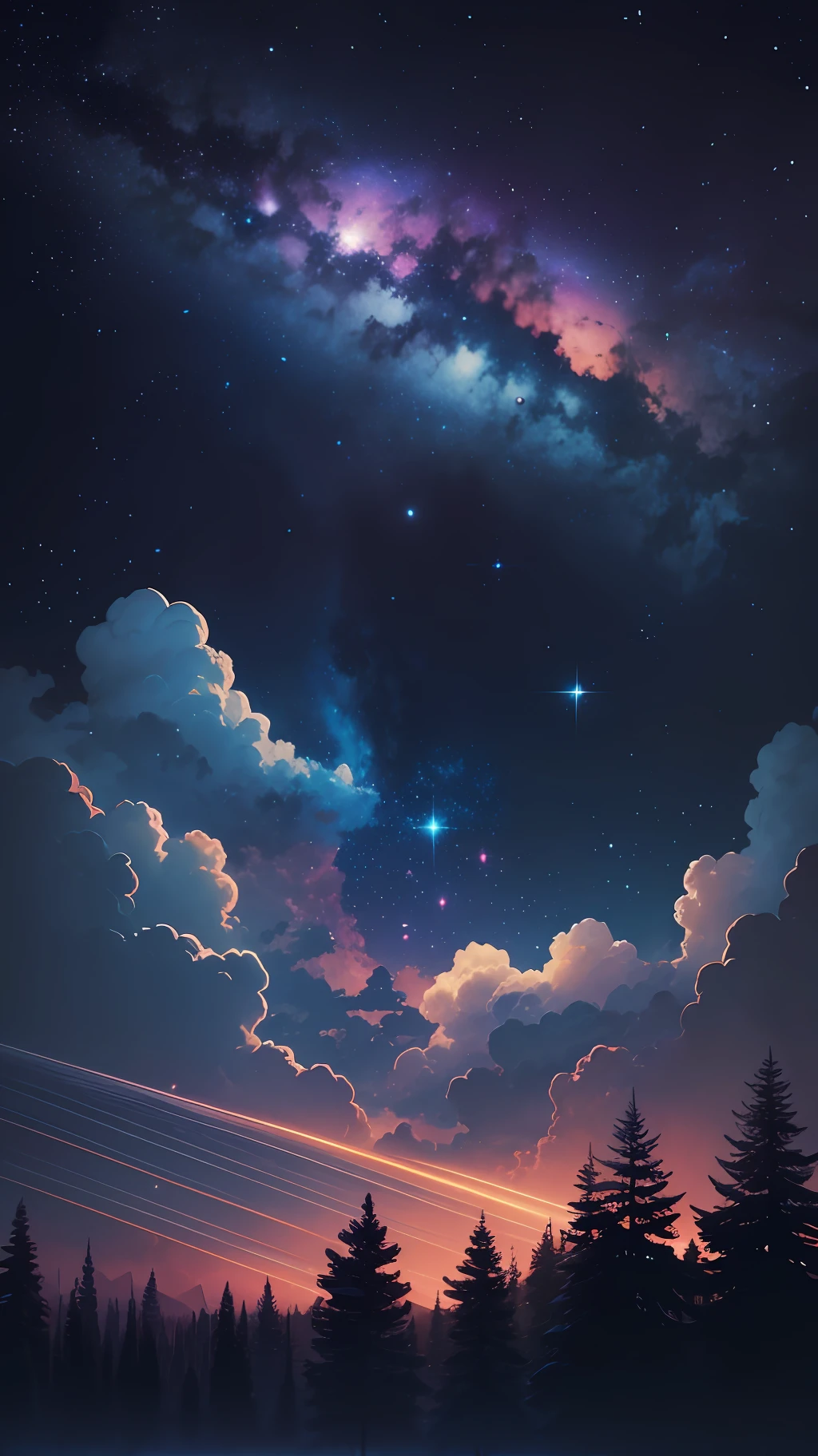 Night sky, clouds --auto --s2