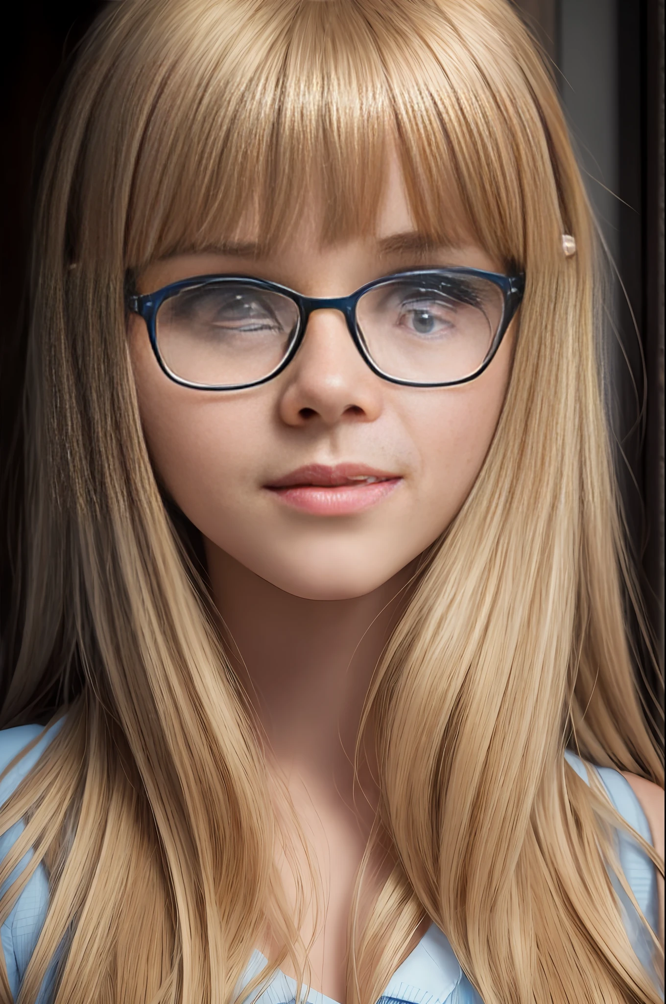 absurdres, RAW photo, highest quality, (masterpiece: 1.3), high detail RAW color photo, professional photo, extremely detailed CG 8k wallpaper unit, photo-realistic, realistic, RAW photo, masterpiece, best quality, highres, illustration,
1girl, 19 YEARS old, tall, random hairstyle, blonde hair with bangs, medium length, thin legs, beautiful perfect realistic face, beautiful detailed blue eyes, fair skin, detailed skin texture, very small breasts, small butt, beautiful body, smile, prescription glasses with bluish lenses.
(Catholic school uniform, simple design), streets of Rome, sun