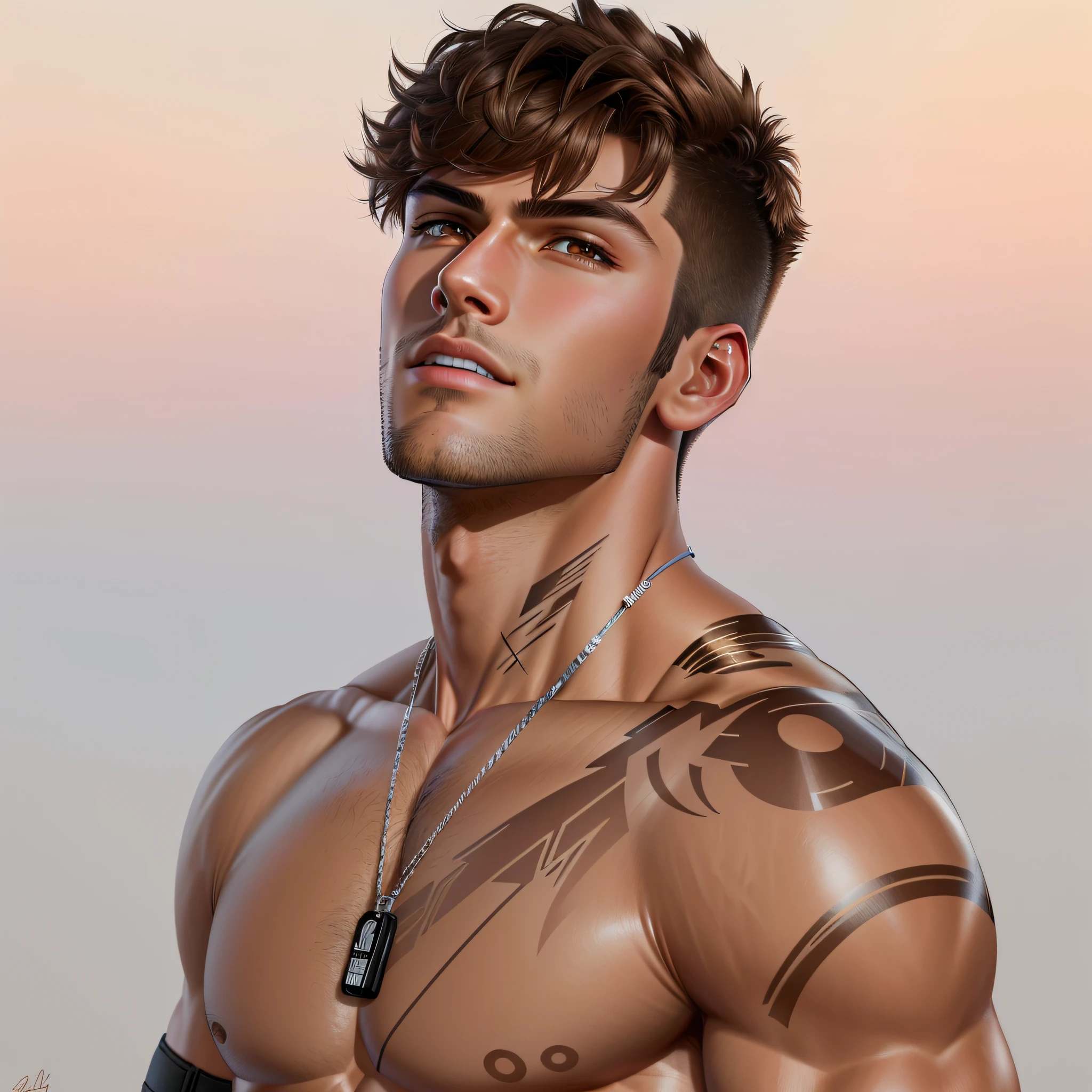 ( HD, Ultra Detailed), (1 male, single, adult, tall, handsome, university, popular, seductive), brown eye portrait, brown hair, short hair, well-defined hair, (angular chin: 1.4) insane details, hyper detailed 12mb