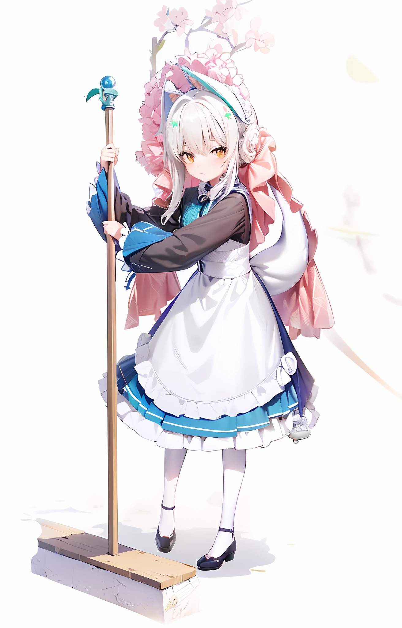 anime girl with blue hair and a green cape sitting on a wall, genshin, at pixiv, ayaka genshin impact, small curvy loli, loli, top rated on pixiv, pixiv, nekomimi, detailed fanart, popular on pixiv, anime waifu, pixiv style, cute anime catgirl, trending on artstation pixiv