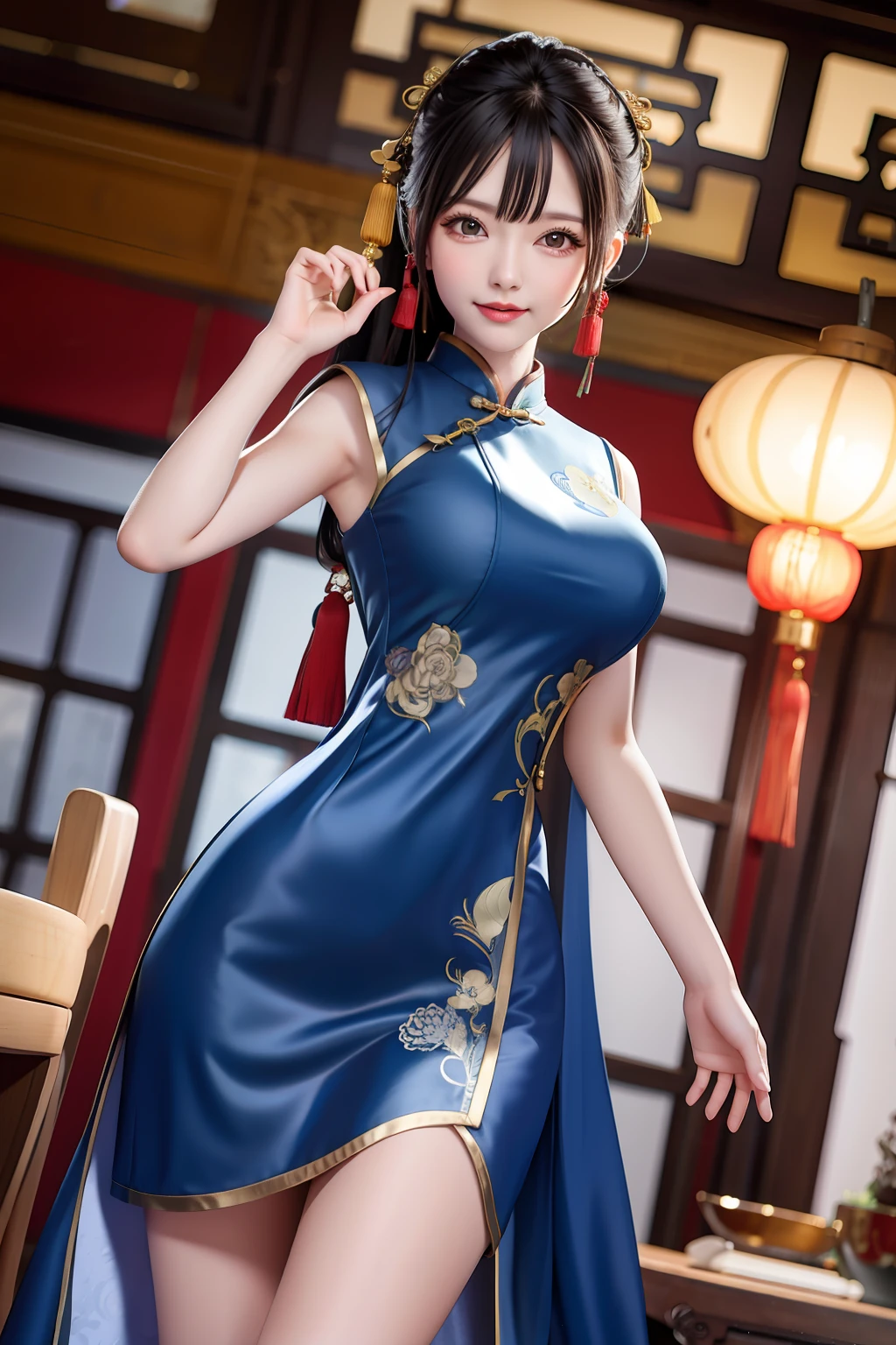 Cheongsam big breasts big ass exposed forced Chinese