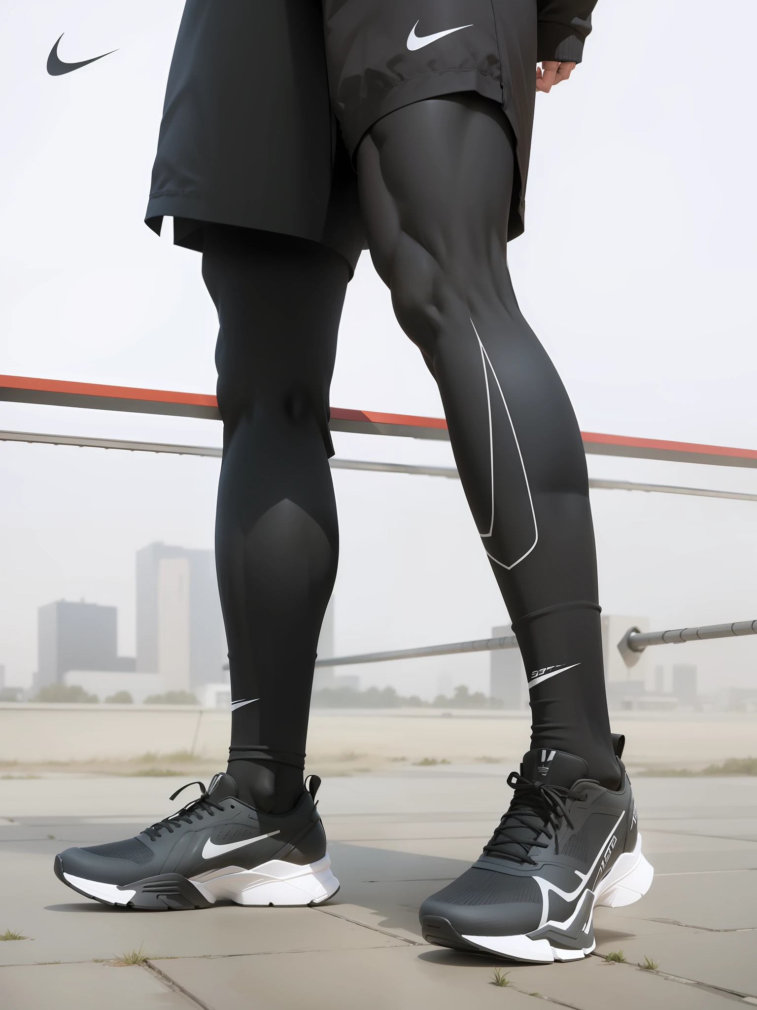Legs, rich in muscles, slender, masculine
