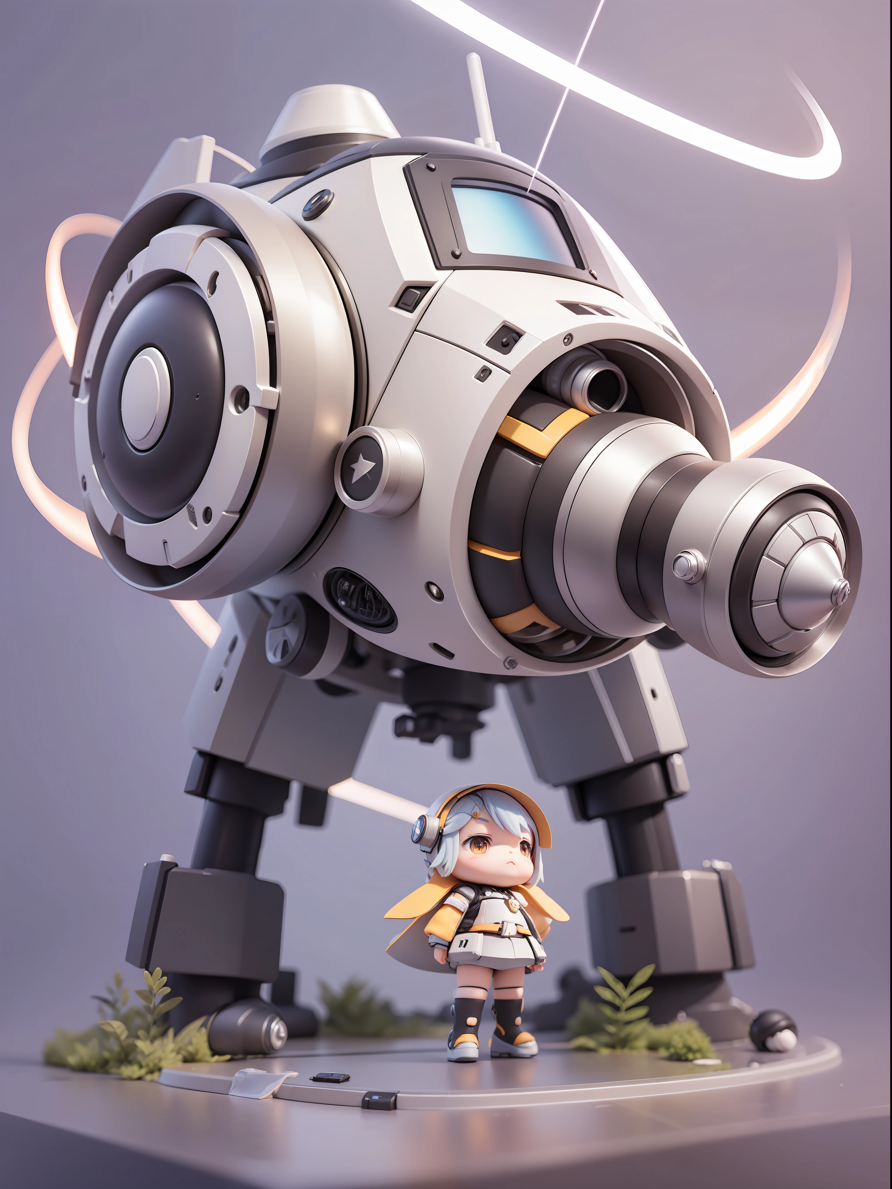 (Mechanical Turret: 1.331), ((Satellite)), (Space)))), Cute Style, 3D Rendering, ((Q Version)), Pokémon Style, Machine Style, Cinematic Texture, Figure, Pokémon, Movie Lighting, Mechanical Feeling, Background Surround Lightning, Rotation, Colorful Light, Lightning, Cool, Clean White Background, Ray Tracing, Premium Color, Full Body 3D Model, Action, Stylish Blind Box Toys. (fill body:1.2),chibi