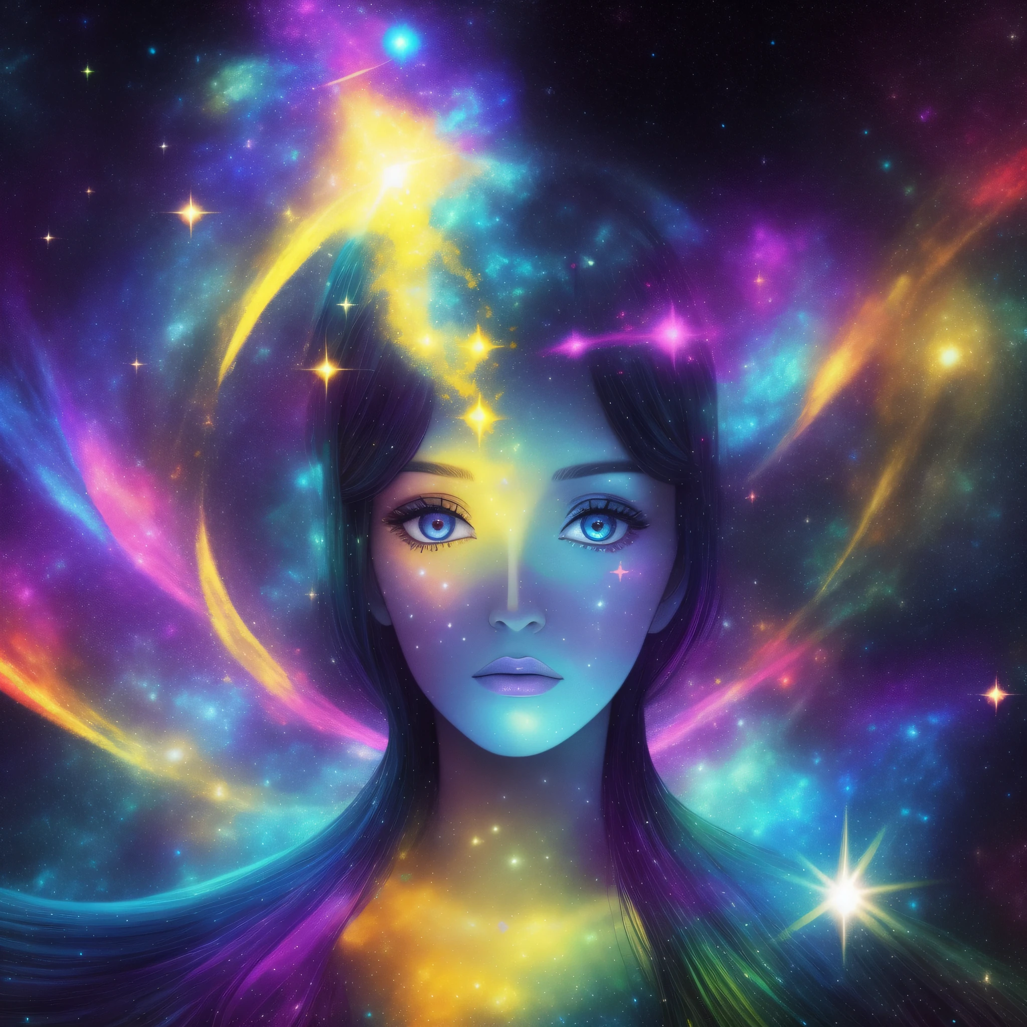 aureola borealis, psychedelia, bluish tons, dark, galaxies, ufo, psychedelics
