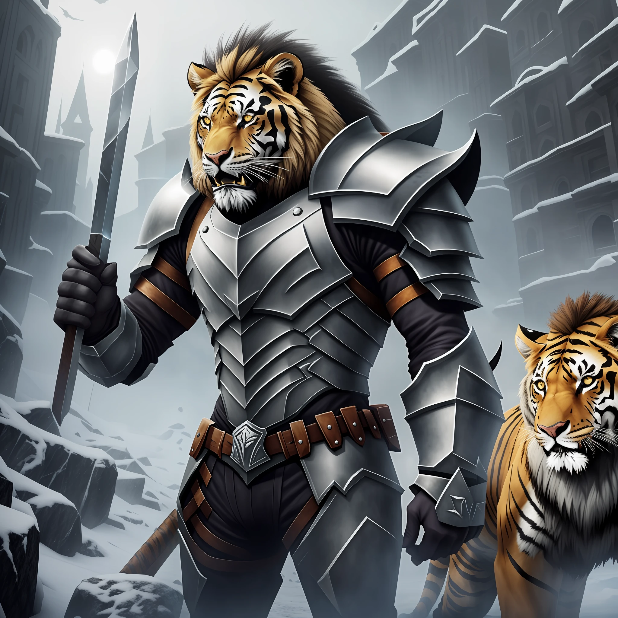 Tiger vs. Lion + Undead Ice Armor --auto --s2