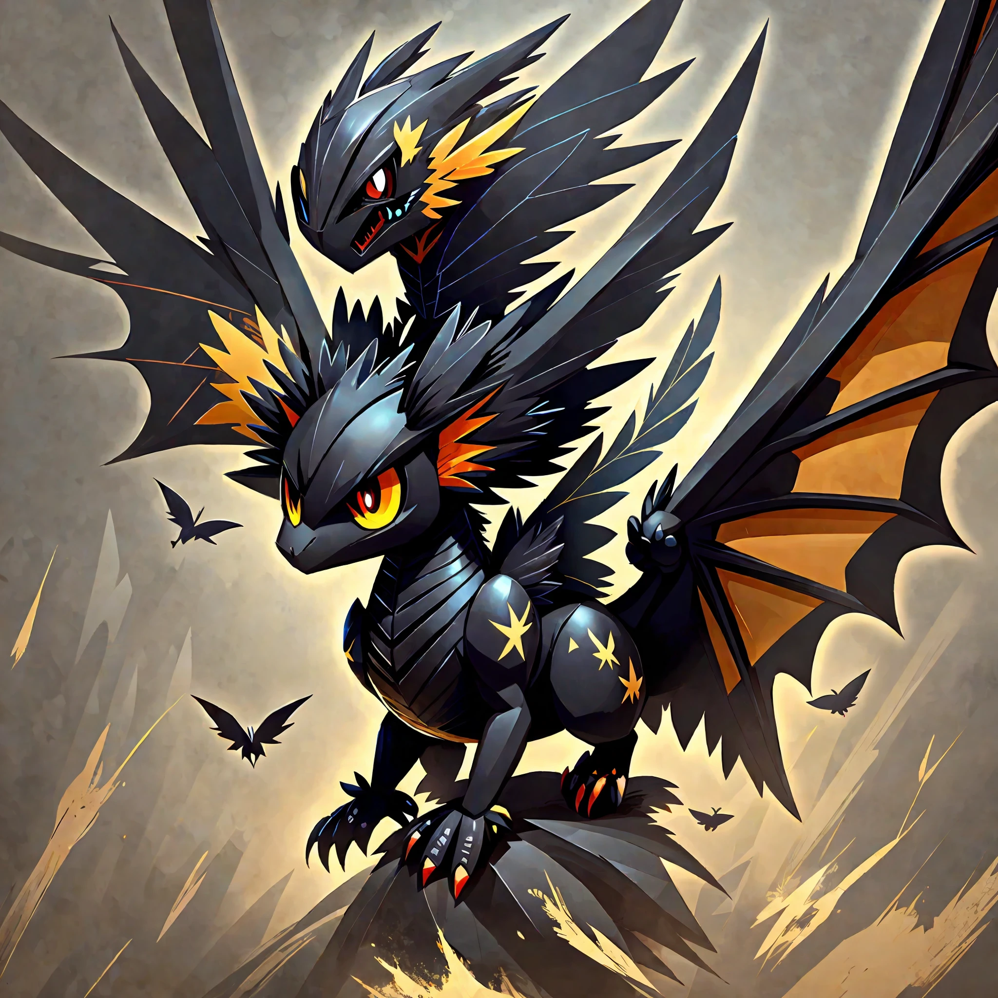 Black Pokemon with wings and dragon head --auto --s2