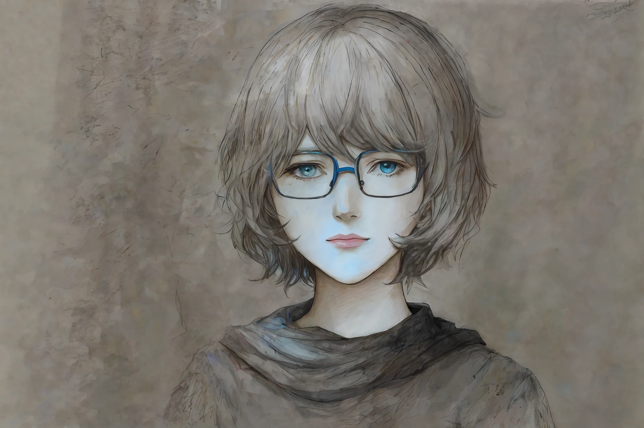 paper, woman, colorize this drawing, watermark, colours