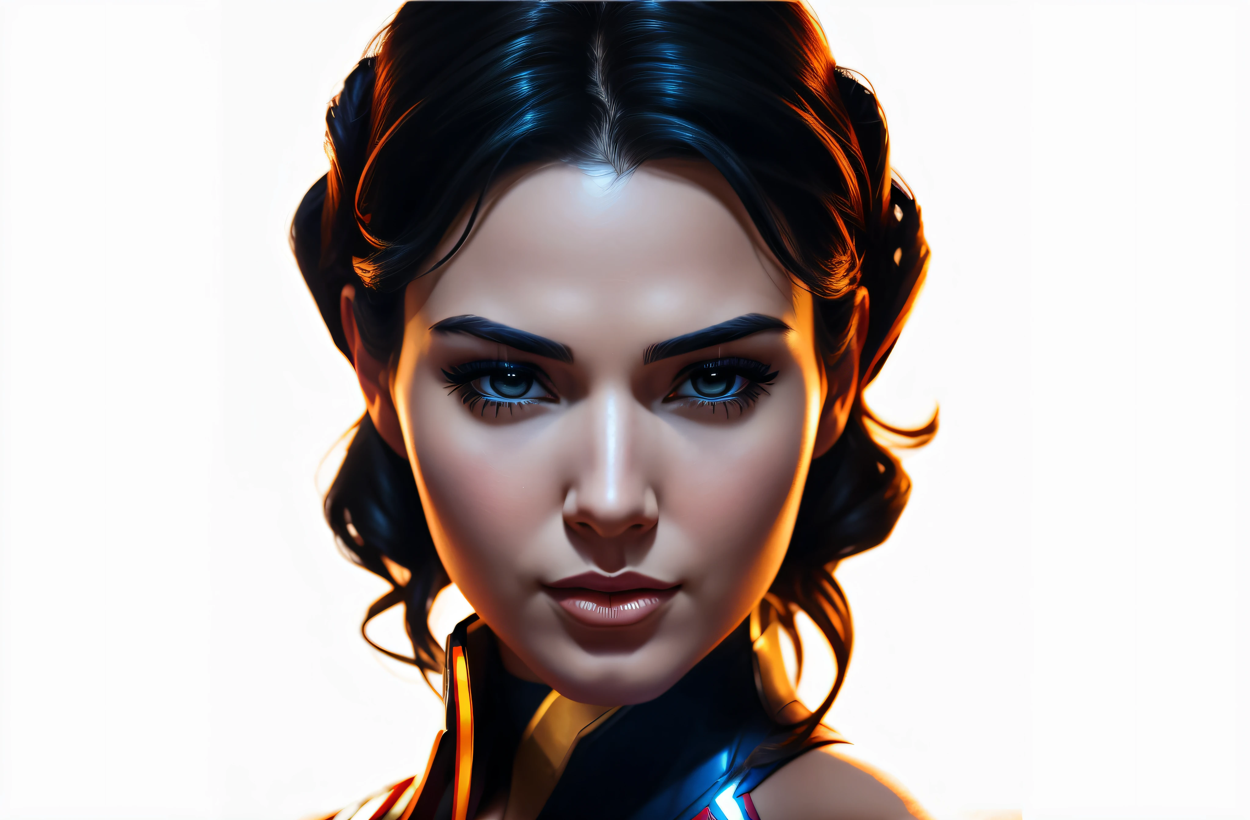 a close up of a woman in a superman costume posing for a picture, superhero portrait, supergirl, 8k artgerm bokeh, wojtek fus, super hero art, super photo realistic, artgerm portrait, stunning digital illustration, realistic digital art 4 k, realistic digital art 4k, closeup character portrait, artgerm. high detail