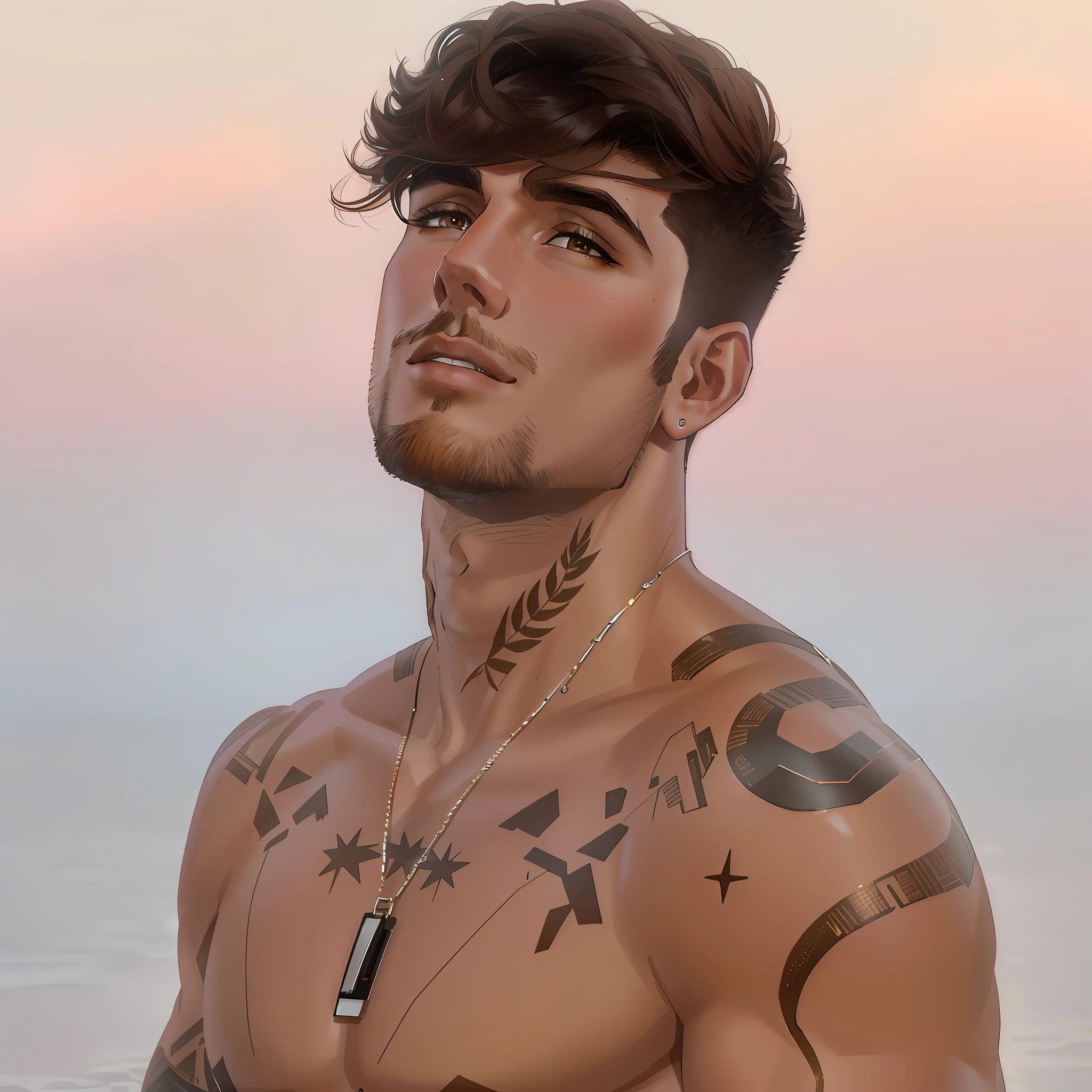 ( HD, Ultra Detailed), (1 male, single, adult, tall, handsome, university, popular, seductive), brown eye portrait, brown hair, short hair, well-defined hair, (angular chin: 1.4) insane details, hyper detailed 12mb