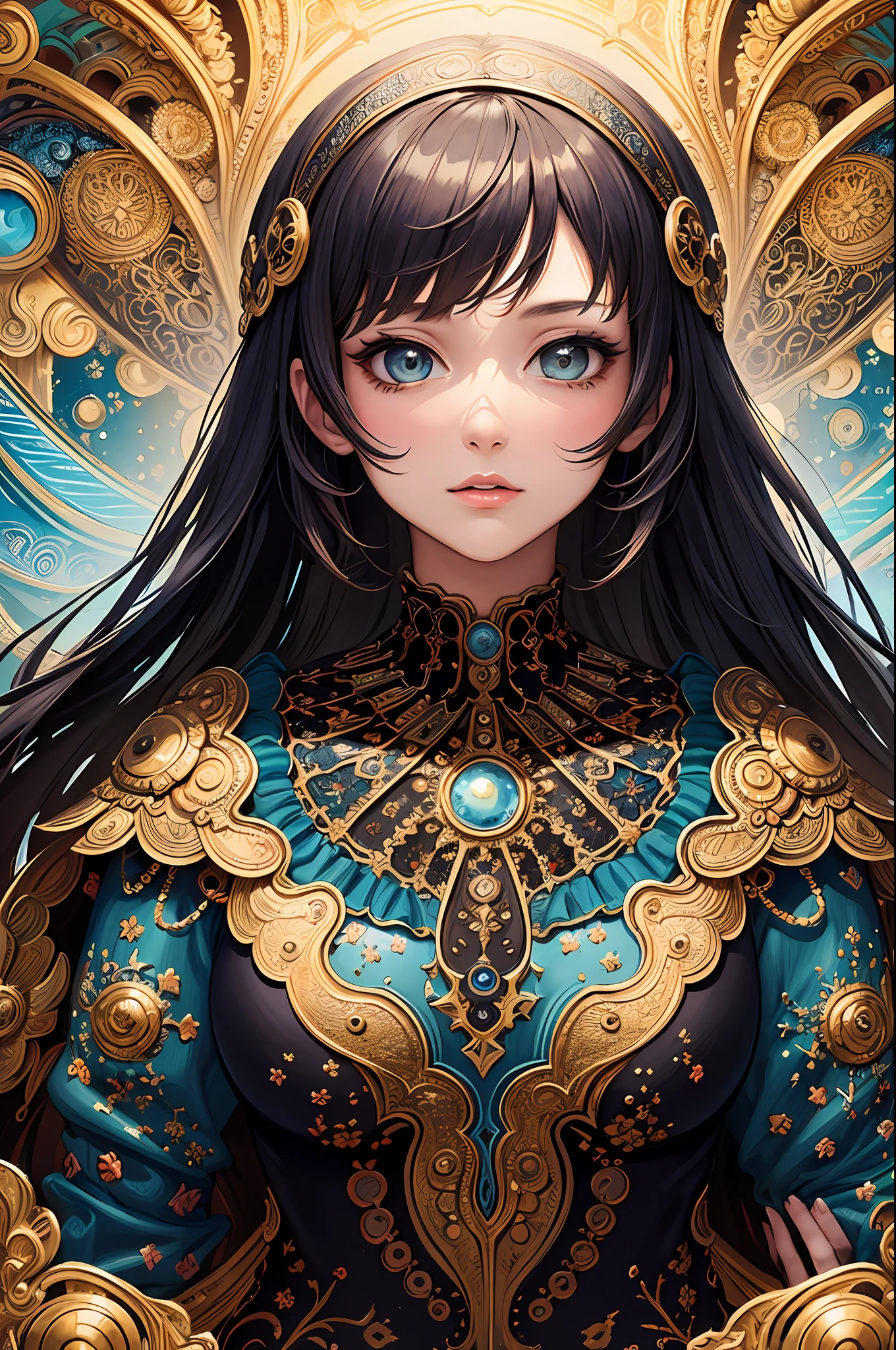 (masterpiece, top quality, best quality, official art, beautiful and aesthetic:1.2), (1girl), extreme detailed,(fractal art:1.3),colorful,highest detailed