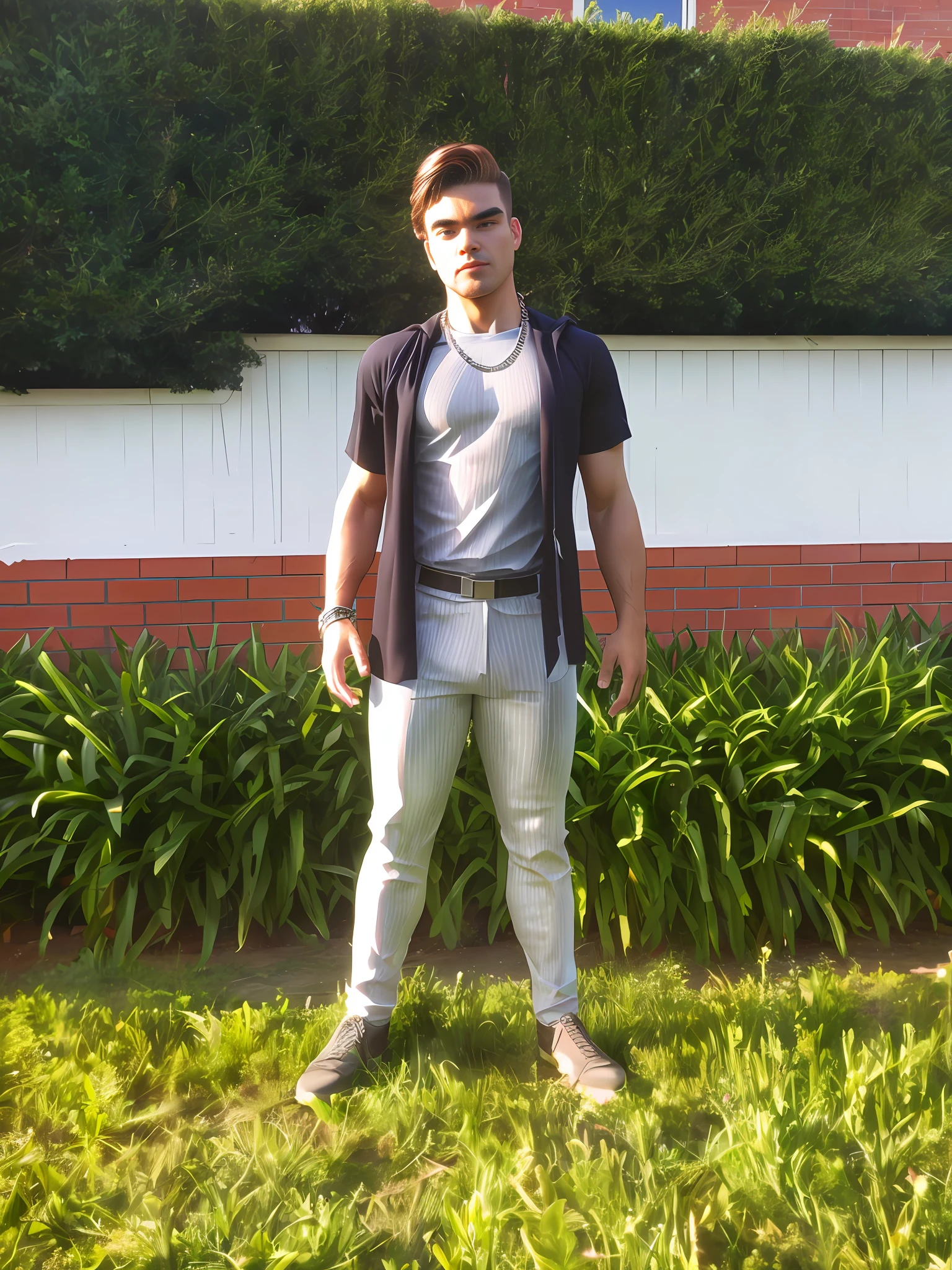 Standing man, ultra realistic superhero
